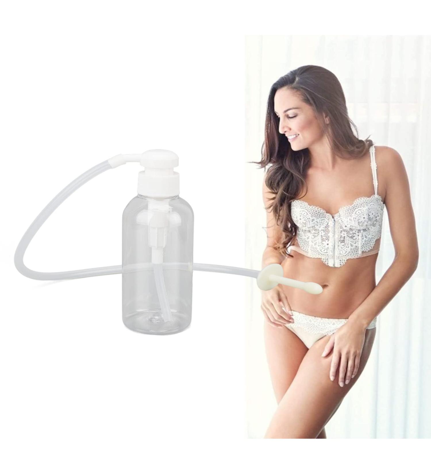 Vagina Cleaning Set & Anal Douche Cleaner for Women - Silicone 300ml with 2 Nozzle Tips - Vaginal Cleansing System - Buy Online on GoSupps.com
