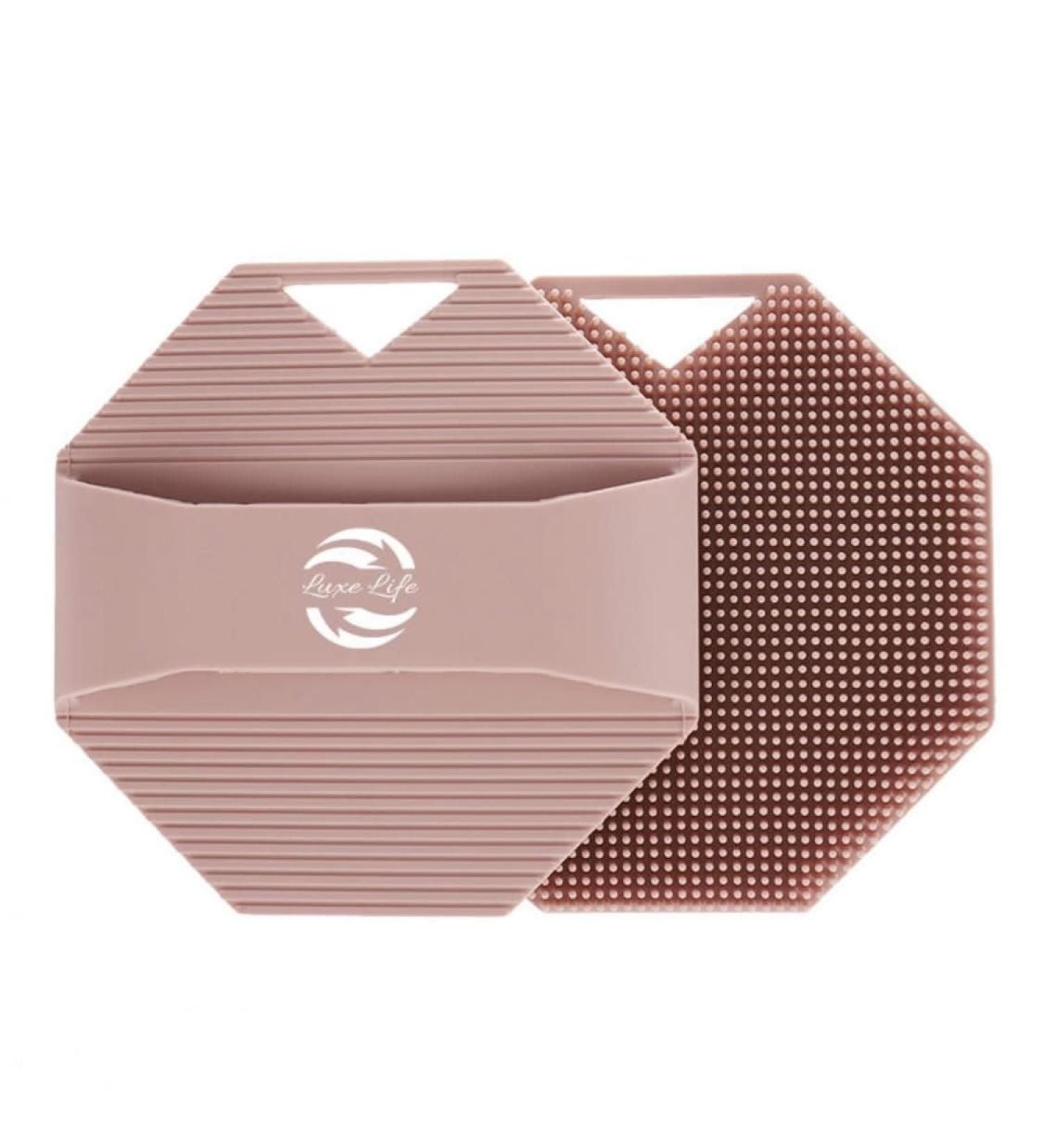 Exfoliating Silicone Body Scrubber for Men & Women | Reusable Comfortable & Easy Hanging Storage | Tan Grey Pink Options - Buy Online on GoSupps.com