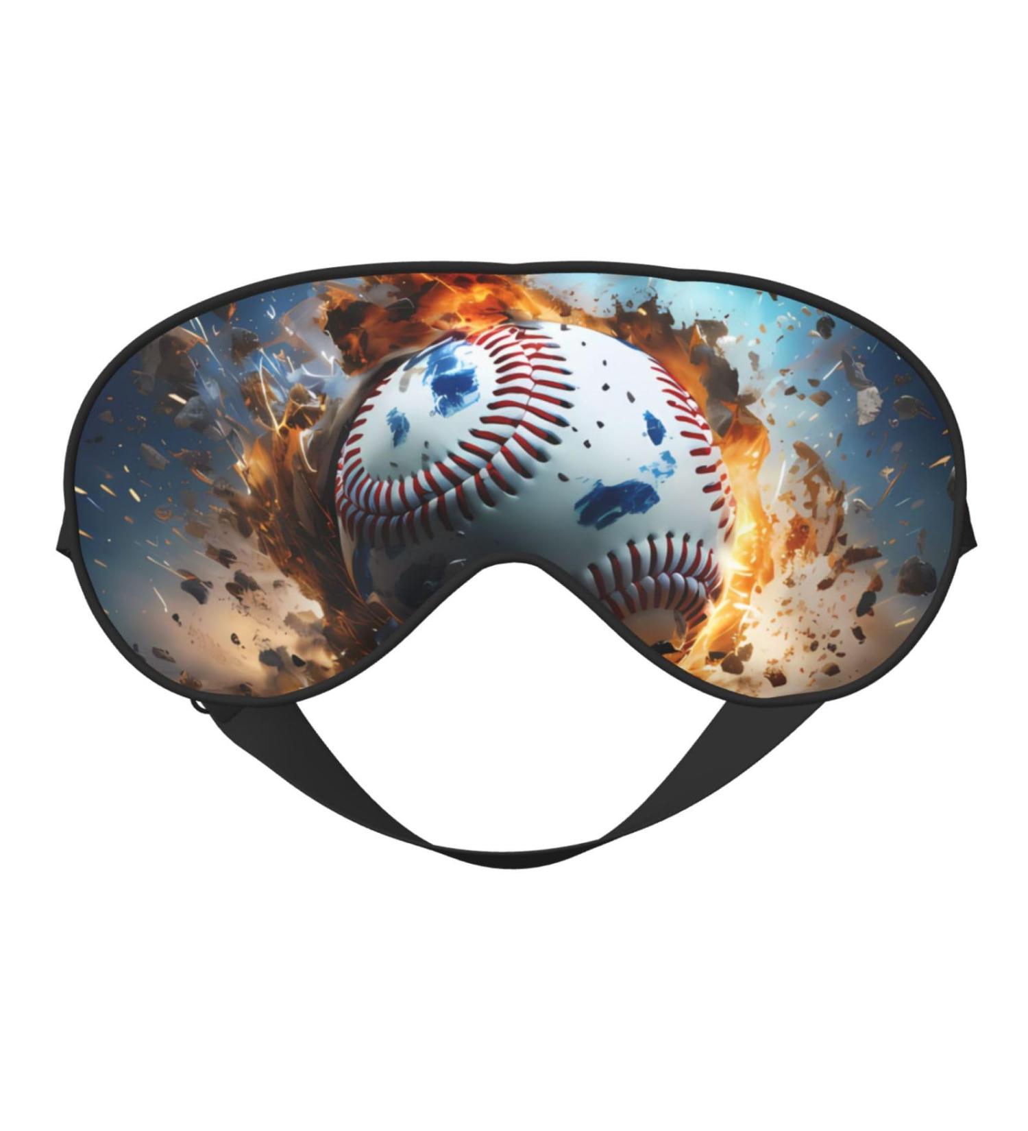 Hot Baseball Soft Eye Mask - Unisex Comfortable & Breathable for Deep Sleep | Ideal for Daily Rest - Black - Buy Online on GoSupps.com