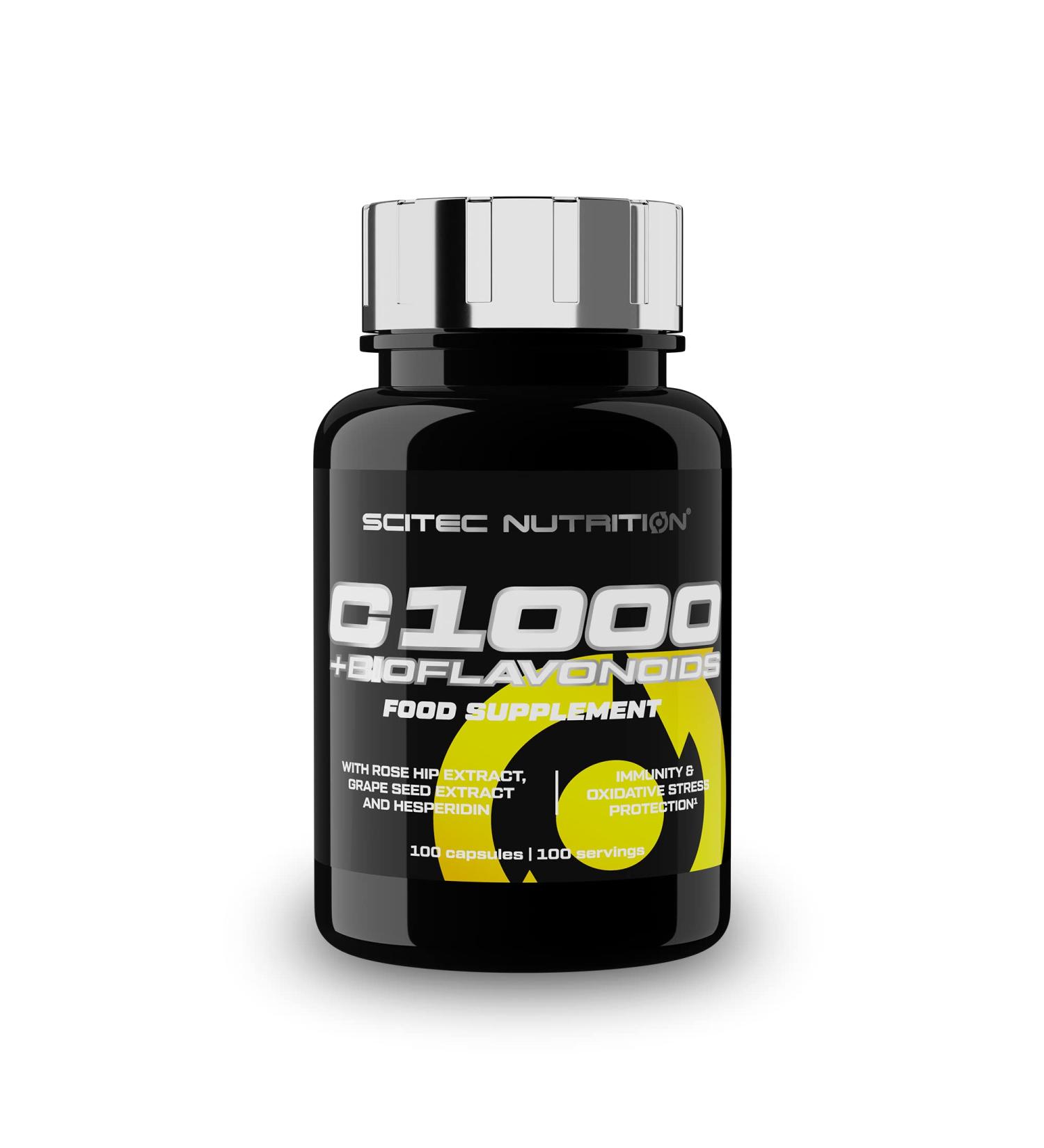Scitec Nutrition C 1000 + Bioflavonoids Compl ment alimentaire sous forme de g lule avec vitamine C extrait de cynorhodon et bioflavono des 100 g lules - Buy Online on GoSupps.com