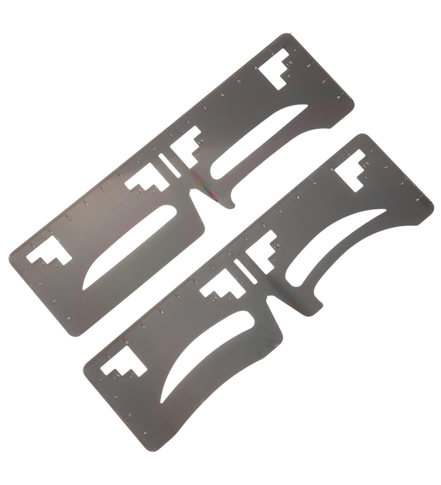 Hemoton 2pcs Eyebrow Ruler Brow Shaping Template Brow Shaping Ruler Brow Shaping Stencil Brow Template Brow Guide Ruler Eyebrow Stencil Eyebrow Makeup Tools Brow Makeup Supplies 20x4.8cm As Shown - Buy Online on GoSupps.com