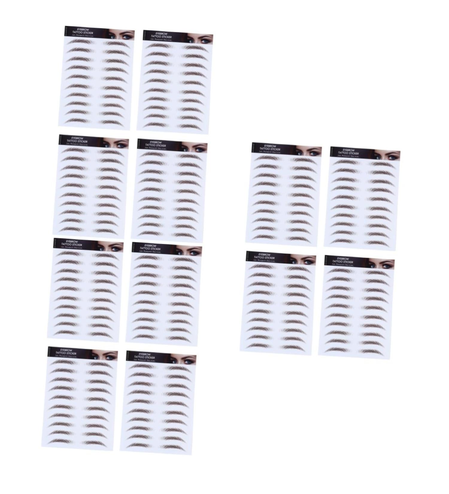 FOMIYES 12 Pcs Eyebrow Stickers Makeup Stickers Eyebrows Grooming Stencil Water Transfer Eyebrow Sticker 3d - Buy Online on GoSupps.com