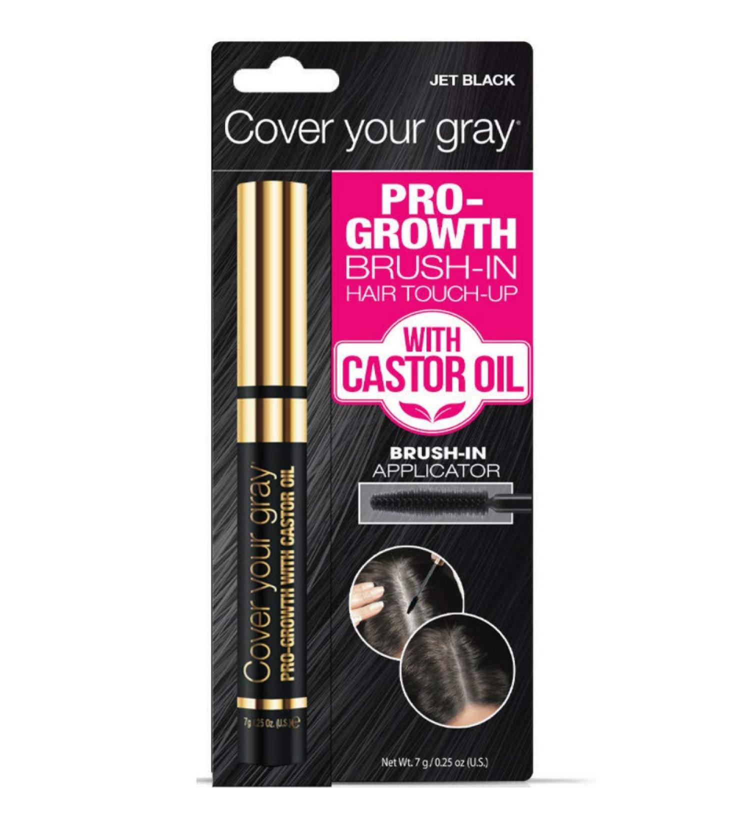 Cover Your Gray Pro-Growth Hair Touch-Up with Castor Oil - Jet Black | Fast International Shipping - Buy Online on GoSupps.com