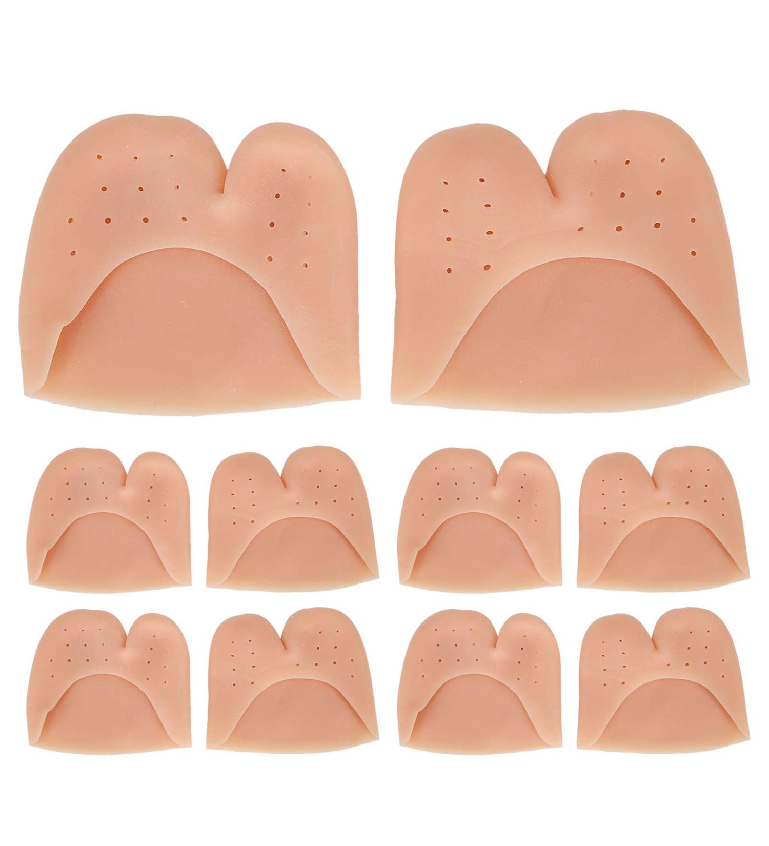 5 Pairs Toe Protector Kit with Forefoot Cushioning Pad - Closed Skin Tone - Buy Online on GoSupps.com