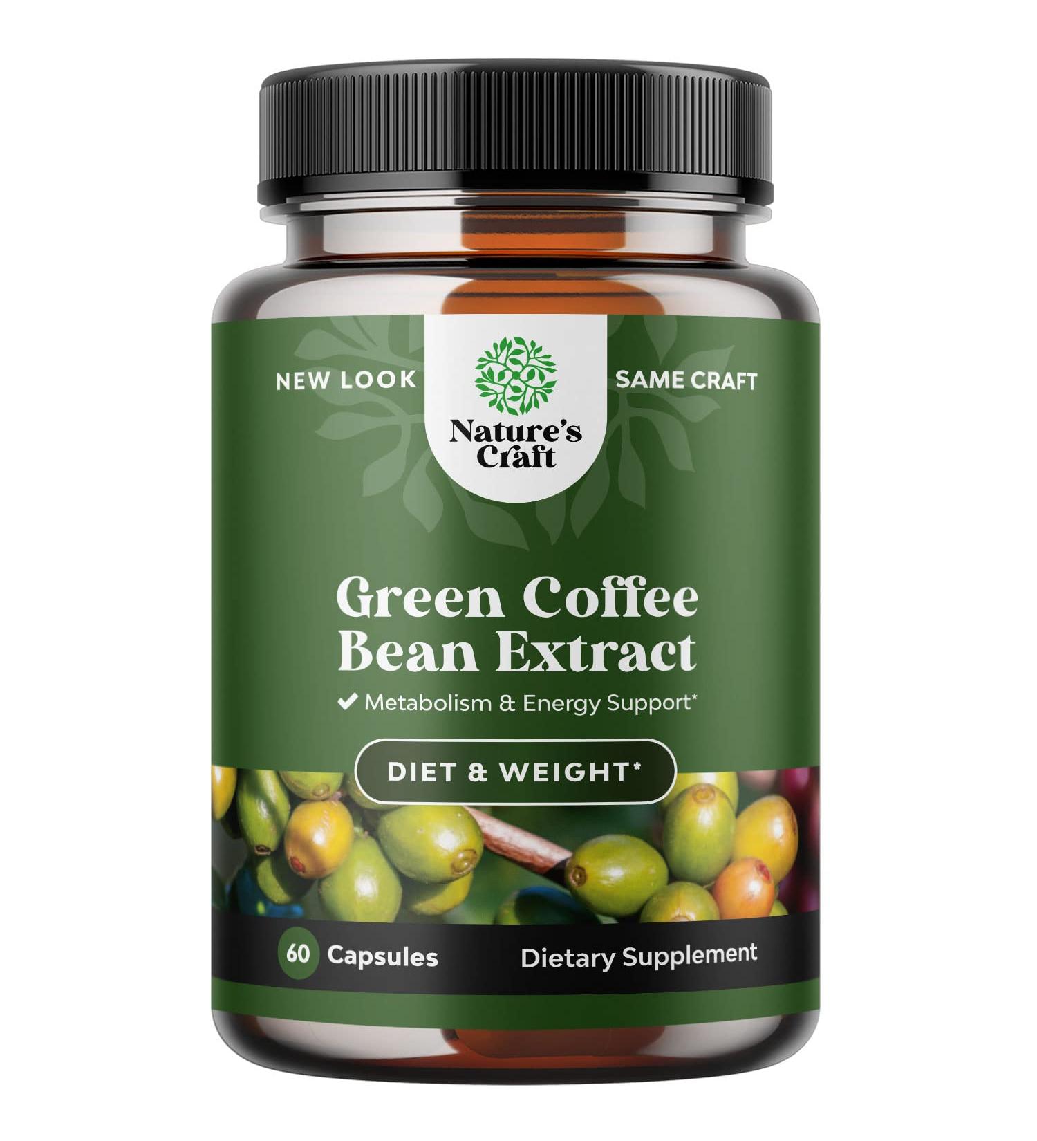 Pure Green Coffee Bean Extract 50% Chlorogenic Acid Weight Loss Supplement for Men & Women | Burns Fat & Sugar | High Grade Ingredients - Buy Online on GoSupps.com