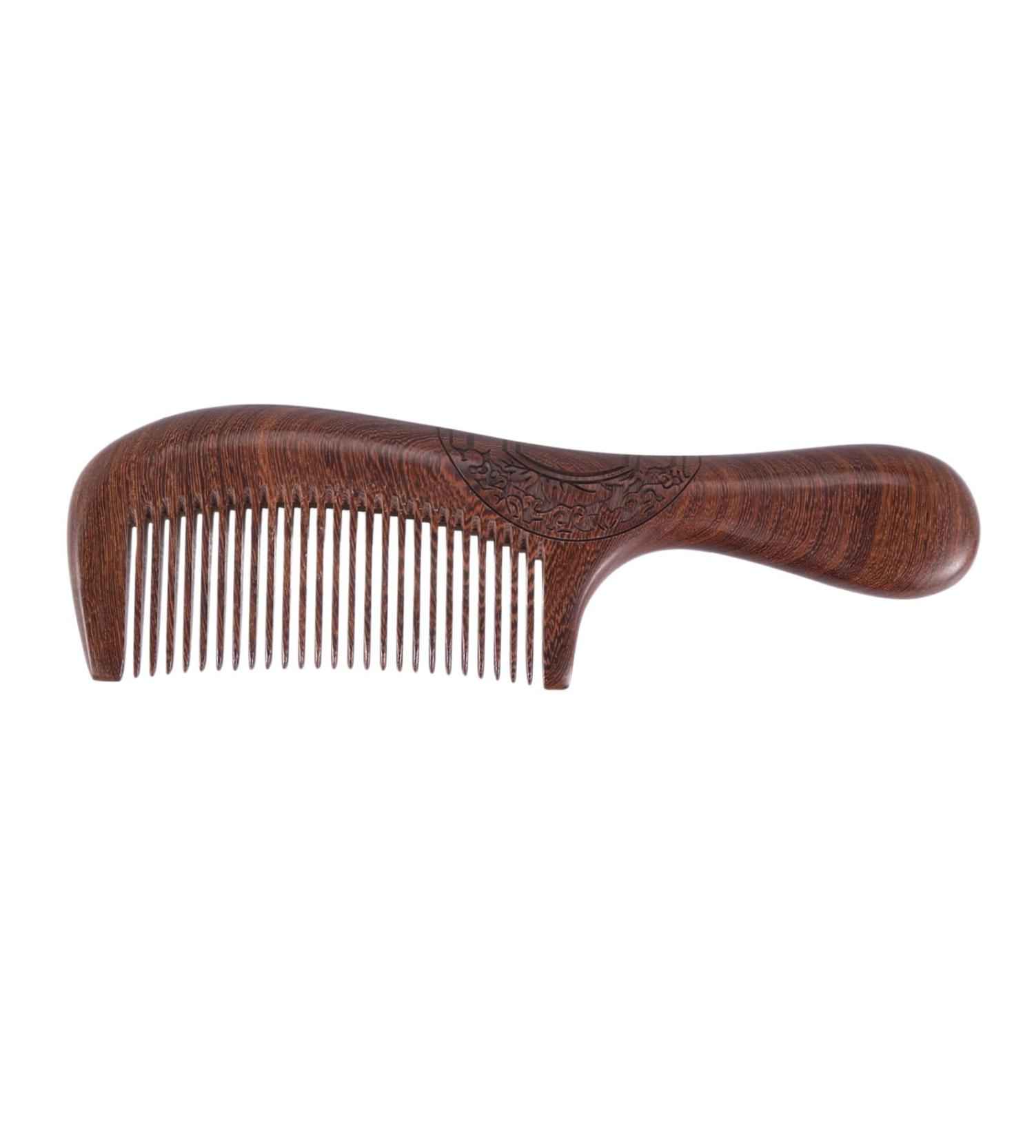MARKELL Unisex Sandalwood Comb Women Men Home Travel Wood Anti-Static Fine-Tooth Comb Wooden Handles Hair Comb - Buy Online on GoSupps.com