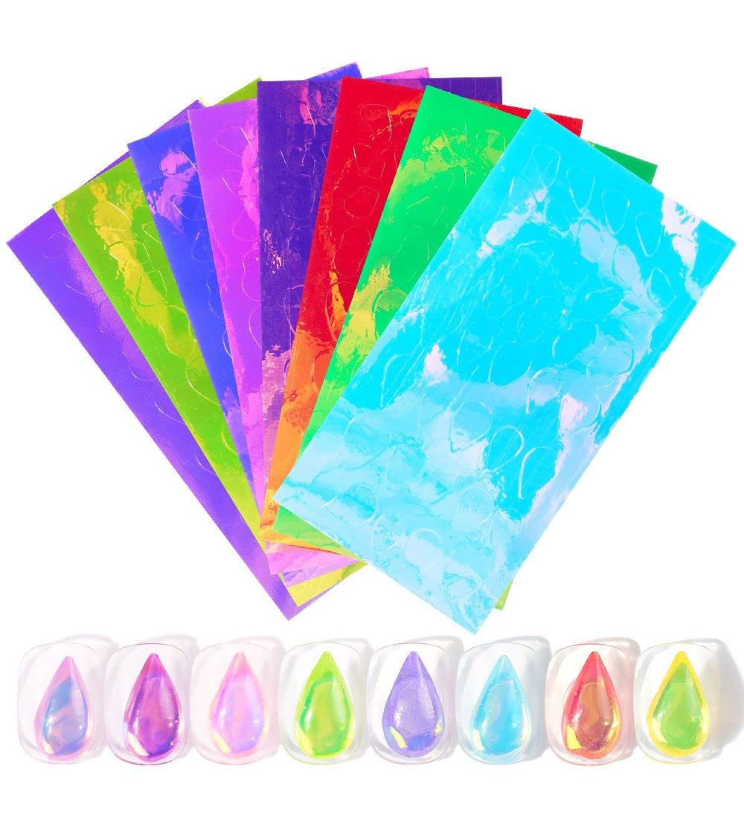 Self-Adhesive Decals Manicure Holographic Nail Sticker Ice Cube Aurora Mix Styles(set 04) - Buy Online on GoSupps.com