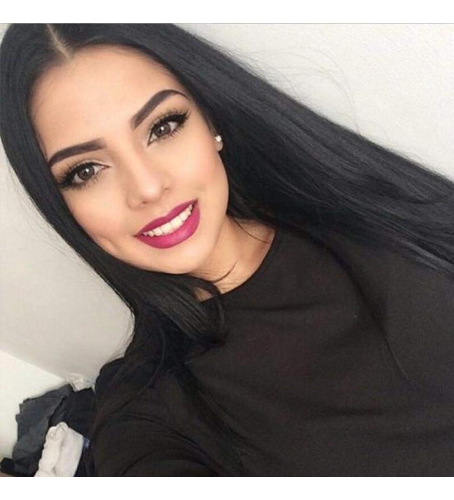 Buy European & American Explosion Model Bangs Wigs - Long Straight Black & Light Brown High Temperature Fiber Hair - Buy Online on GoSupps.com