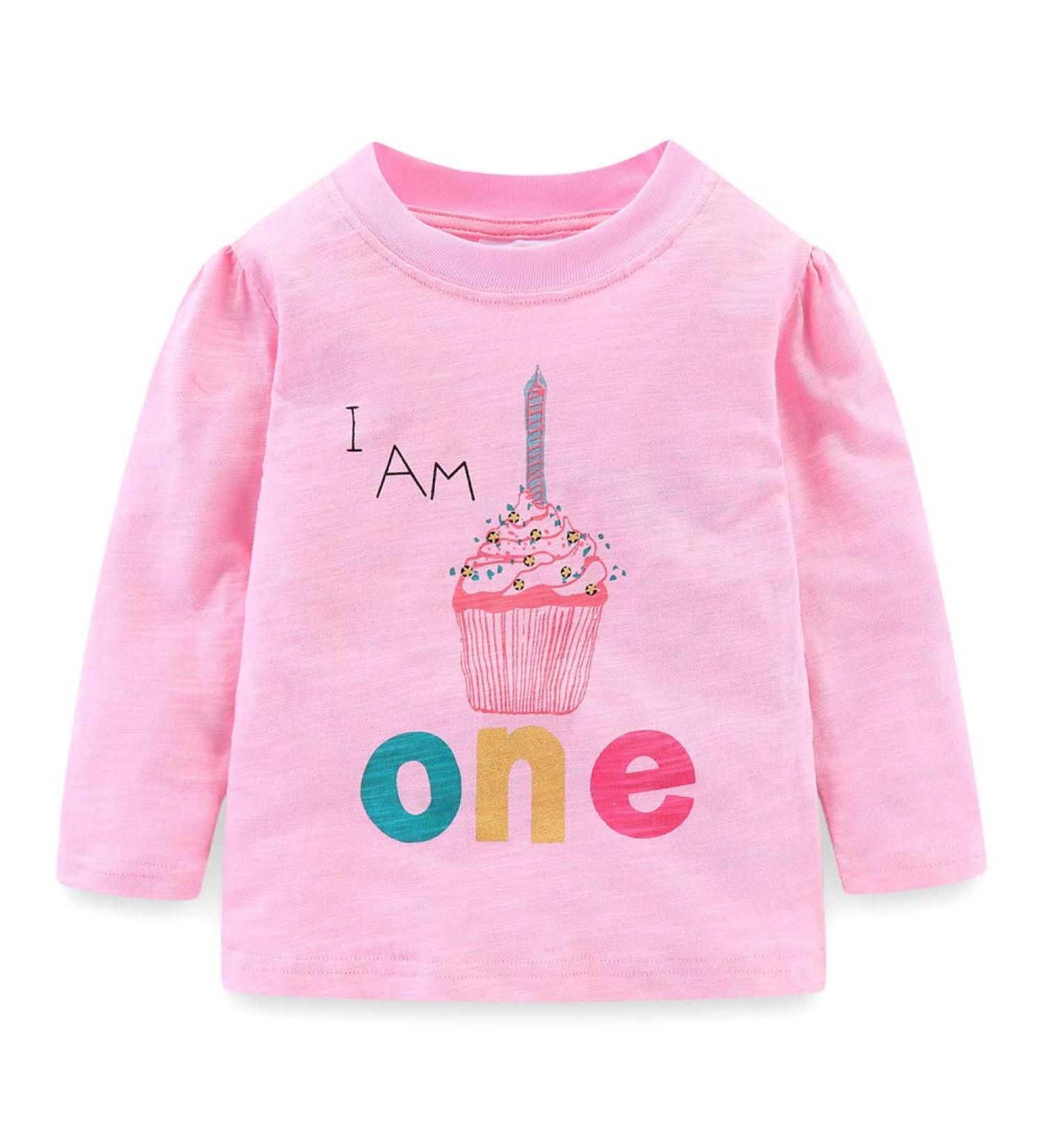 Mud Kingdom Cute Cartoon 1 Year Birthday Shirt | Long Sleeve Pink for Little Girls and Boys - Buy Online on GoSupps.com