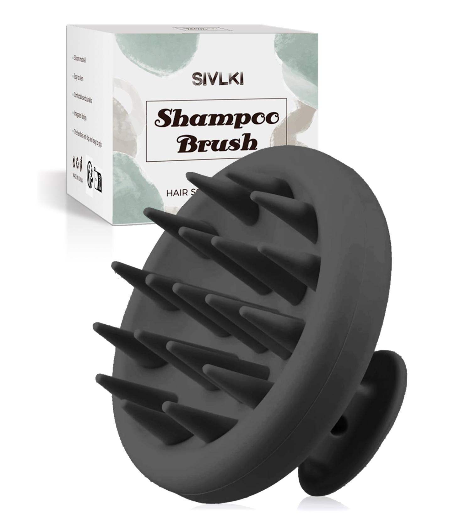 Sivlki Scalp Massage Brush - Silicone Shampoo Brush for Dandruff & Hair Growth - Relieve Stress & Stimulate Scalp Health - Buy Online on GoSupps.com