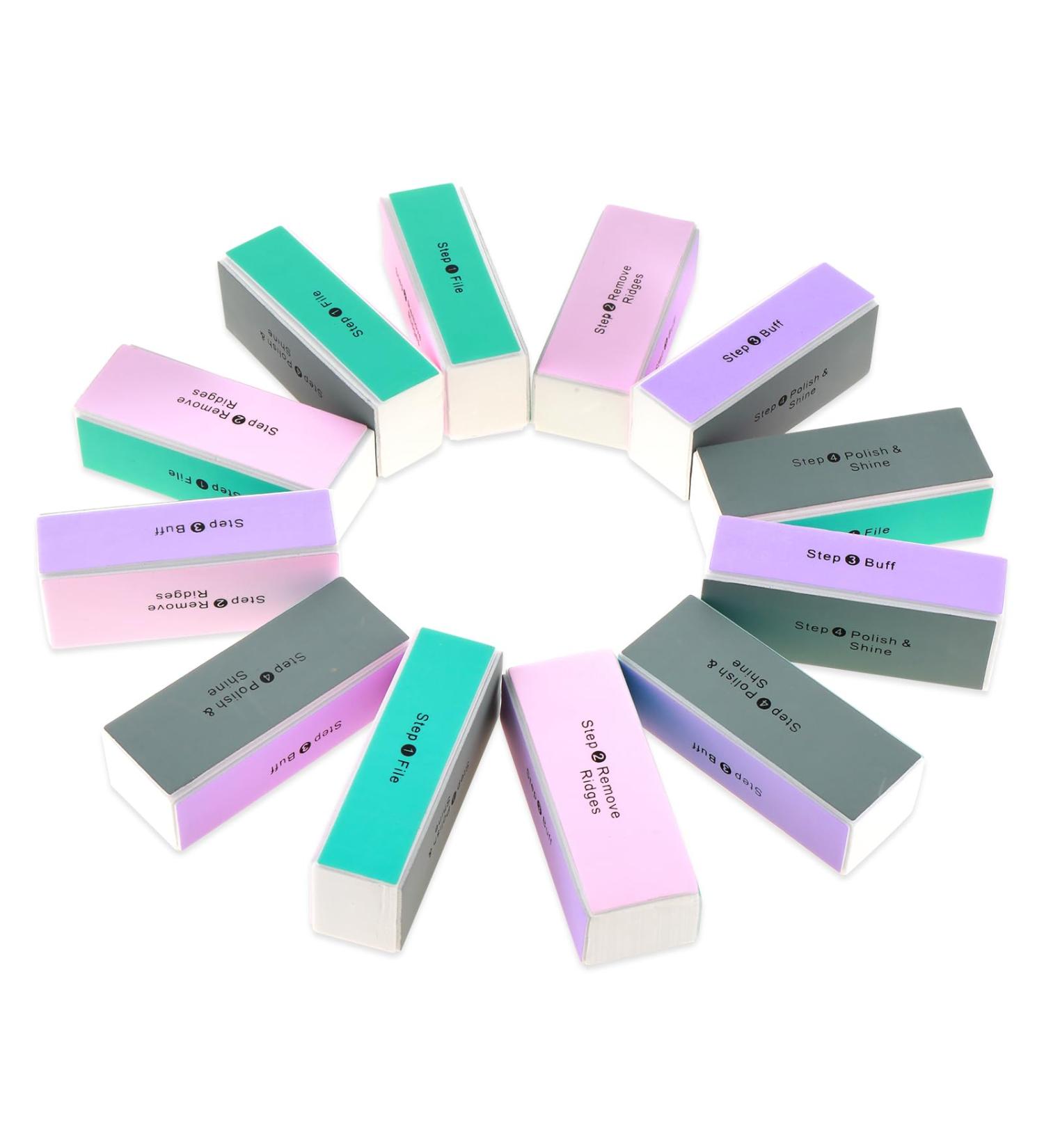 Nail Files and Nail Buffer Block Polisher Buffing File Rectangular Art Care Buffer Block Tools Professional Manicure Tools Kit Nail Art Pedicure Manicure Tool Nail Care File Buffer Tool 12Pcs - Buy Online on GoSupps.com
