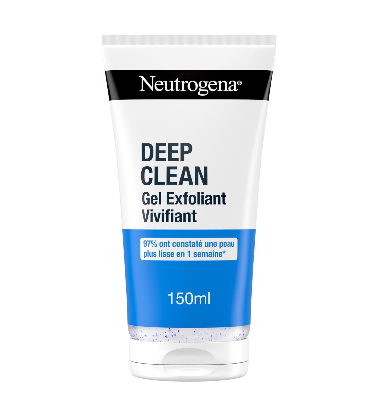 Neutrogena Gel Exfoliant Vivifiant (tube de 150 ml) Nettoyant visage pour une peau d'apparence saine Soin visage pour une peau plus lisse apr s une semaine d'utilisation 150 ml (Lot de 1) Gel Exfoliant Vivifiant - Buy Online on GoSupps.com