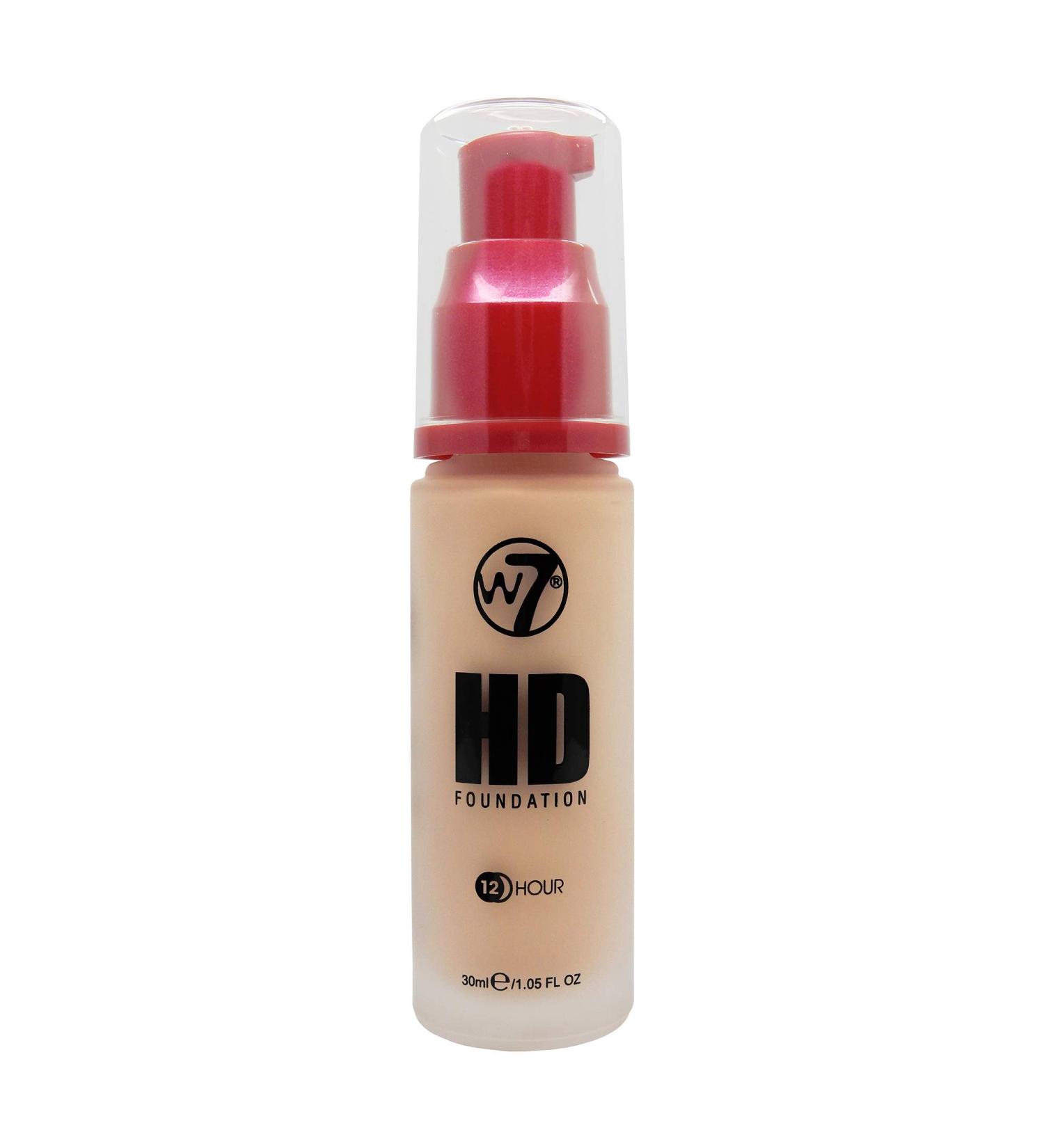 W7 HD Oil-Free Liquid Foundation - Poreless Matte Medium Coverage - Sand Beige 30ml - Buy Online on GoSupps.com
