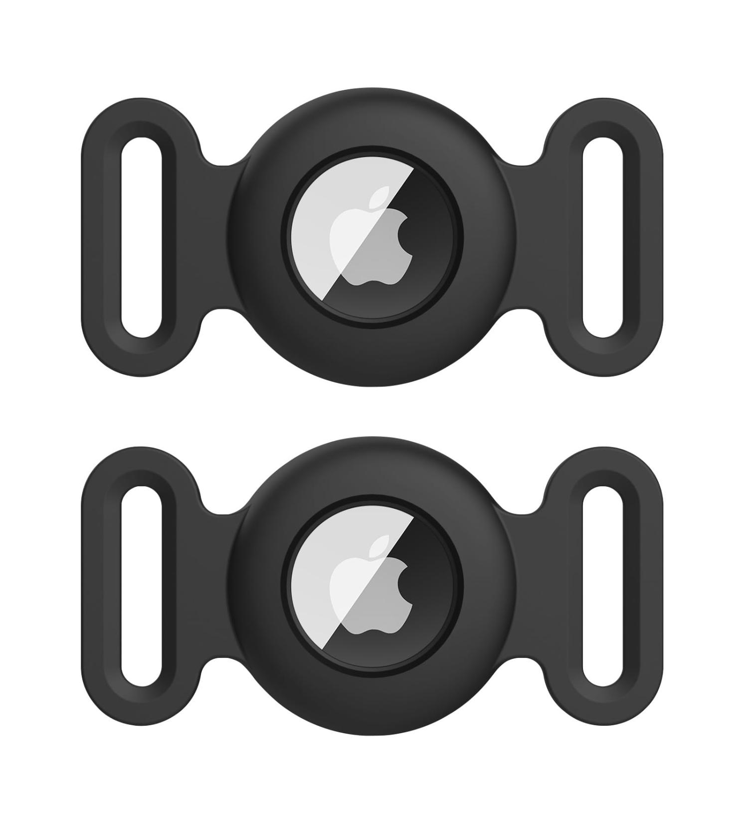 Vancle 2-Piece Airtag Dog Collar Case - Waterproof Silicone Protector for Pets | Black Small Dog & Cat Accessory - Buy Online on GoSupps.com