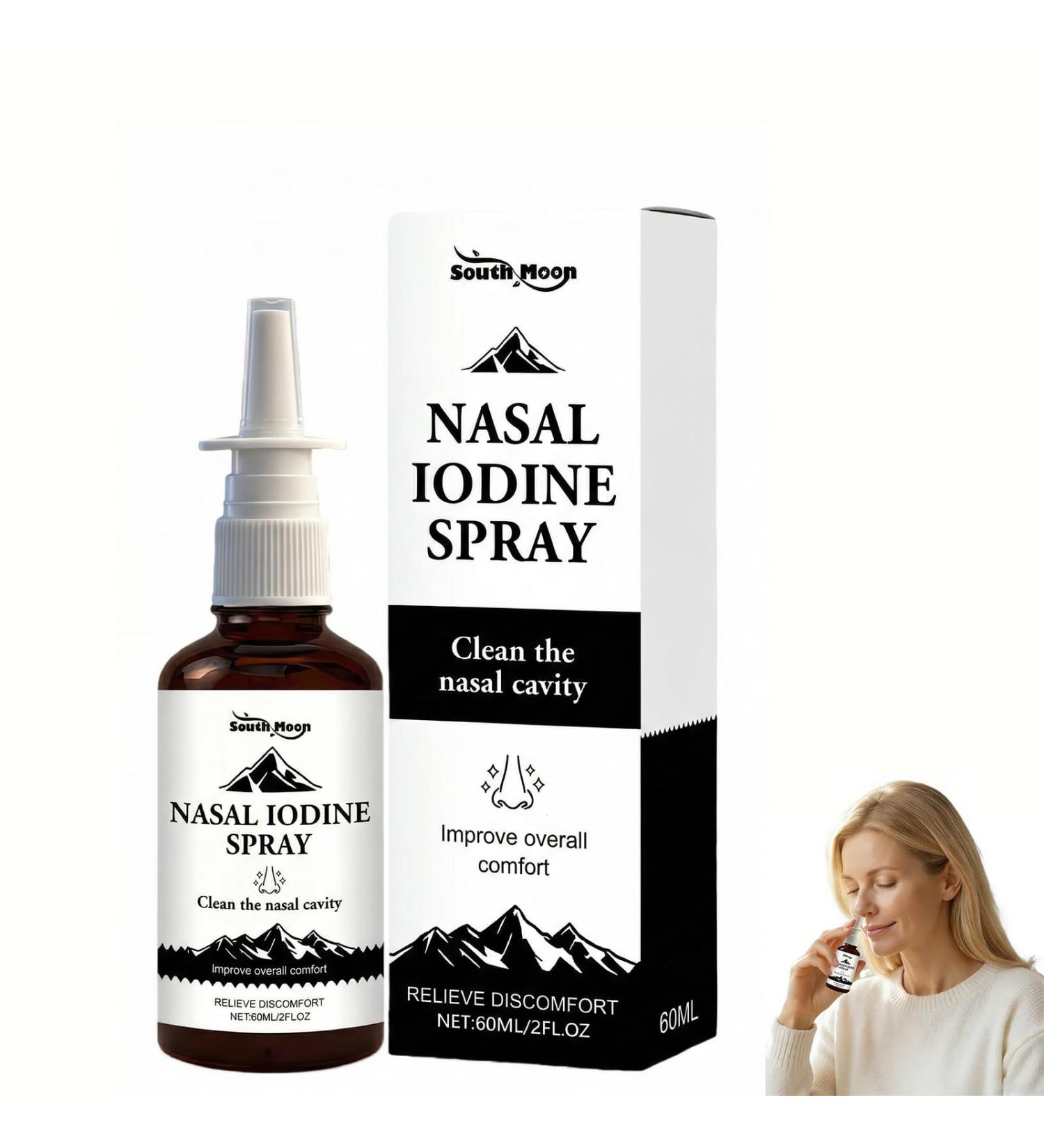 Iodine Nasal Spray Daily Nasal Cleanse & Care Mist with Iodine & Fulvic Acid 100% Natural Mineral Nasals Cleanse Care for Dry Air 150+ Uses per Bottle (1 2.11 OZ) 2.11 Ounce 1 - Buy Online on GoSupps.com