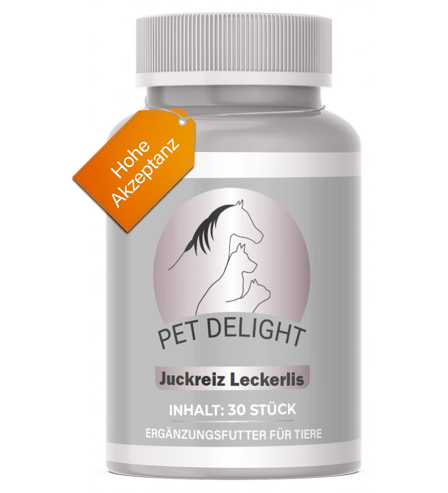 Pet Delight Itching Treats - High-Dose Vitamin Supplements for Cats & Dogs | Skin Care Anti-Mites Fleas & Lice - 15g - Buy Online on GoSupps.com