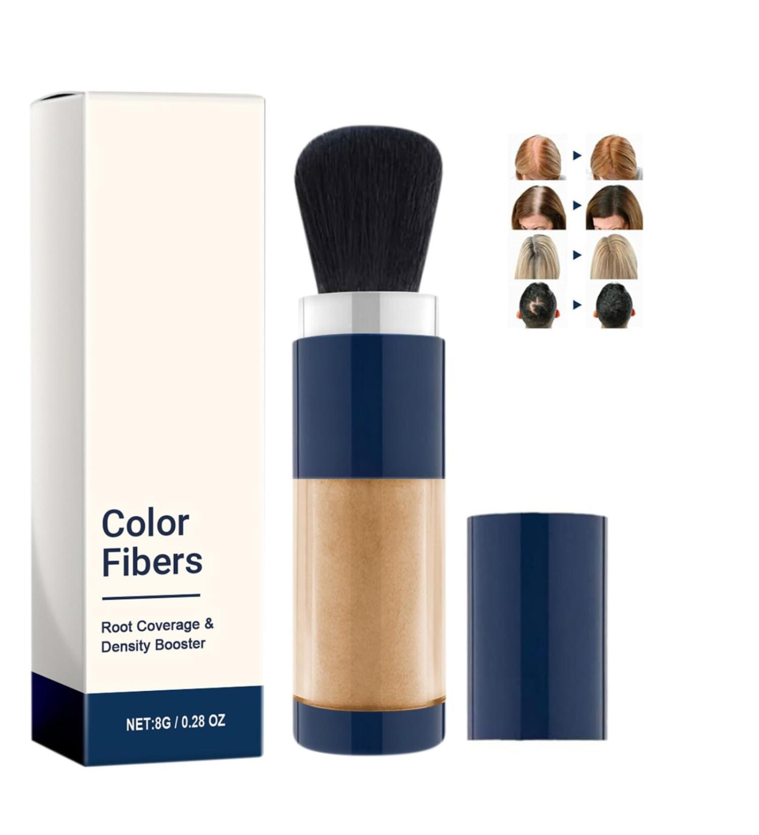 Supersize Color Fibers with Refill Set Colored Hair Thickener Hair Fibers for Men Women Hair Fiber Powder Temporary Hair Color for Root Touchup with Hair Thickening Powder (BROWN) - Buy Online on GoSupps.com