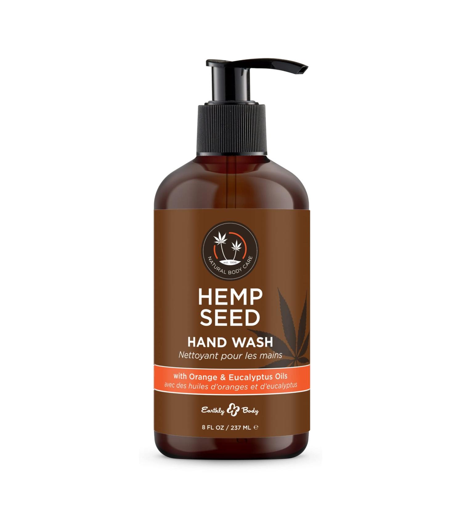 Hemp Seed Hand Wash - Eucalyptus & Tea Scent | 8 fl oz | Cleans & Moisturizes Skin | Vegan & Cruelty-Free with Hemp Seed Oil & Aloe Vera - Buy Online on GoSupps.com