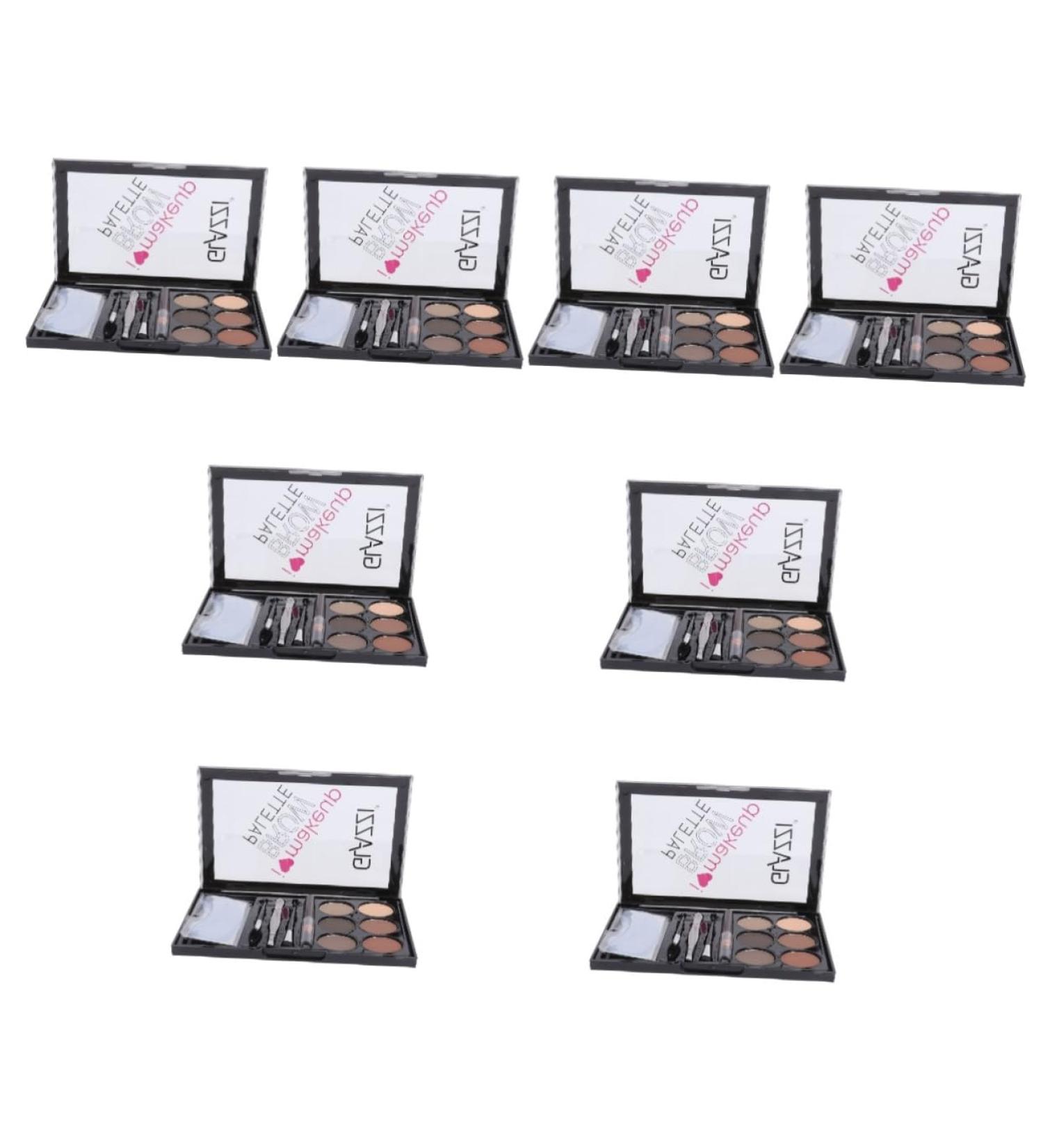 NOLITOY 8 Sets Eyebrow Powder Set Flash Suit Multifunctional Cosmetic Accessory Eyebrow Stickers Brush - Buy Online on GoSupps.com