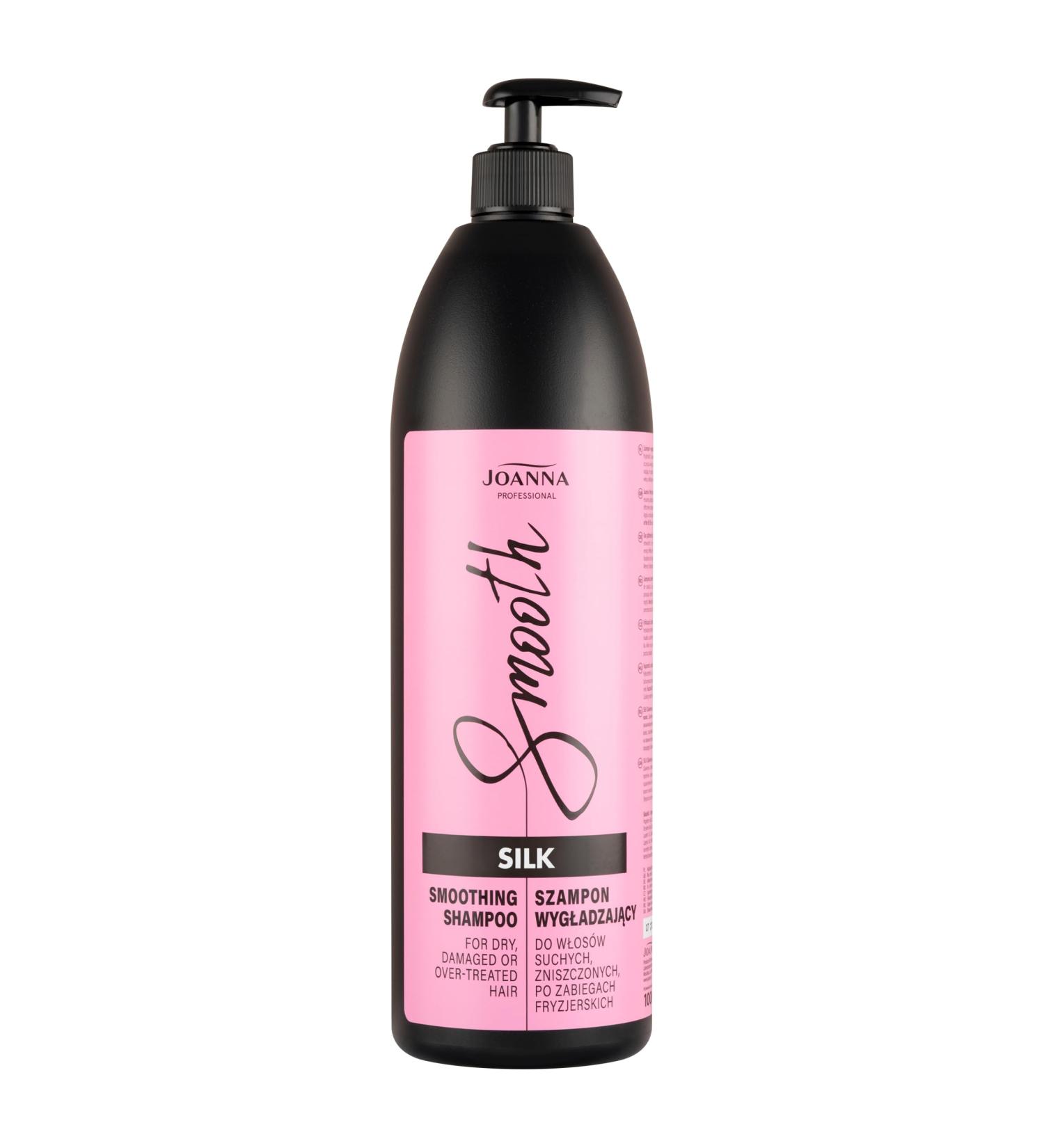Joanna Professional_Silk Smoothing Hair Shampoo cleansing shampoo for dry and damaged hair with silk 1000ml - Buy Online on GoSupps.com