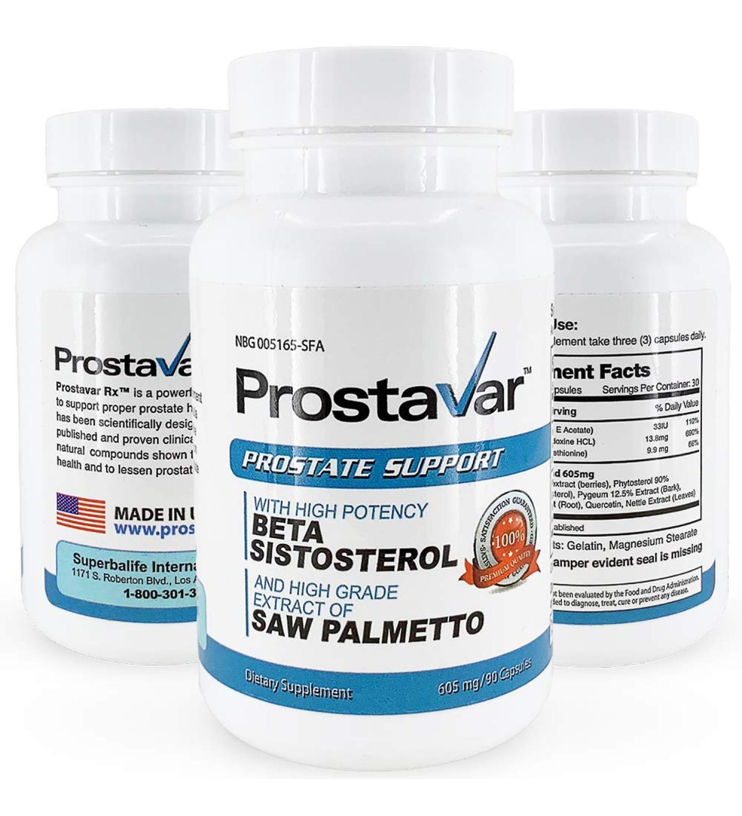 Prostavar Prostate Support with Saw Palmetto 605mg - 630 Capsules - 7 Month Supply - Buy Online on GoSupps.com