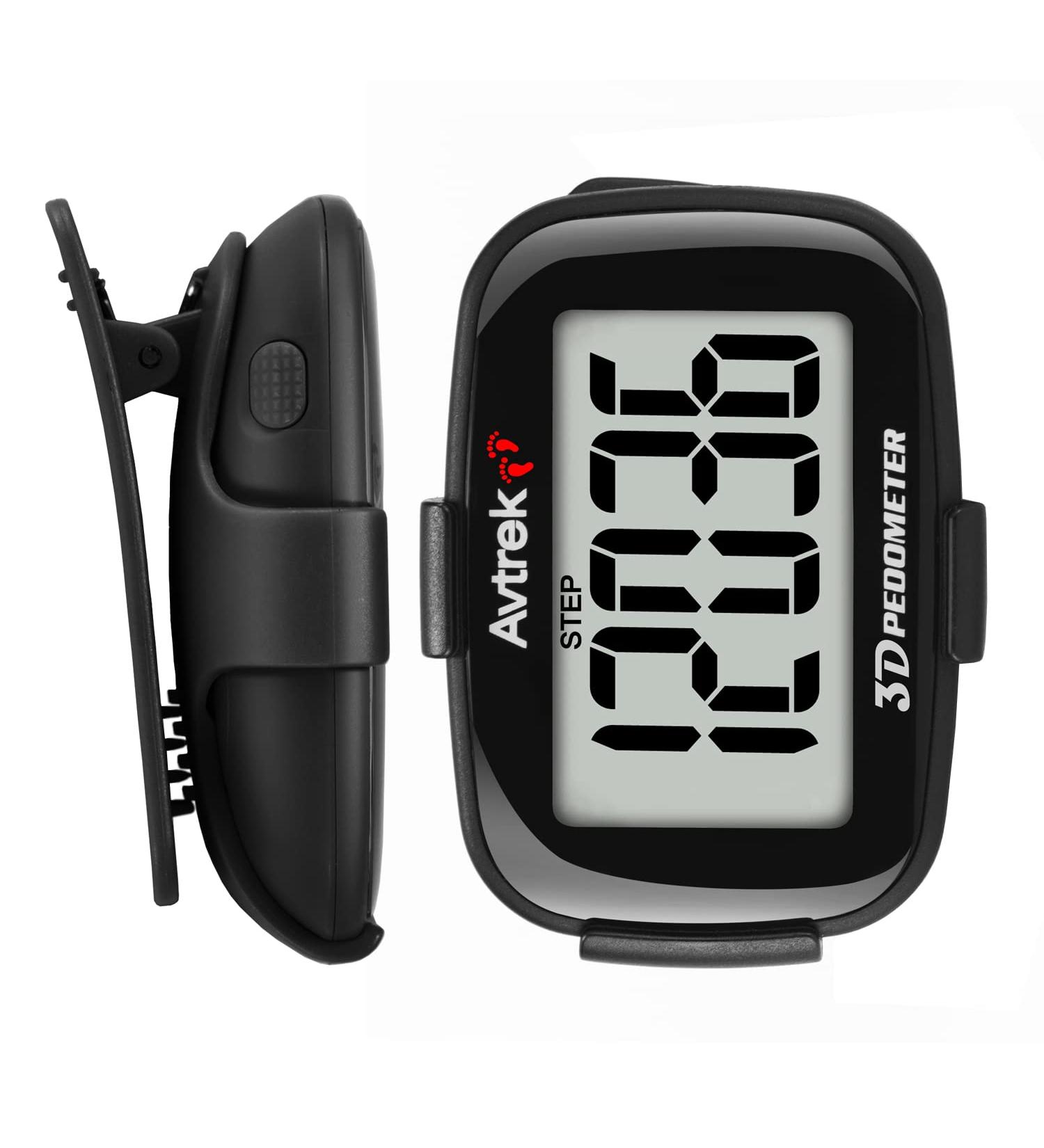 AVTREK Precise 3D Mini Pedometer - Ideal for Walking Running & Hiking - Compact & Lightweight Black - Buy Online on GoSupps.com