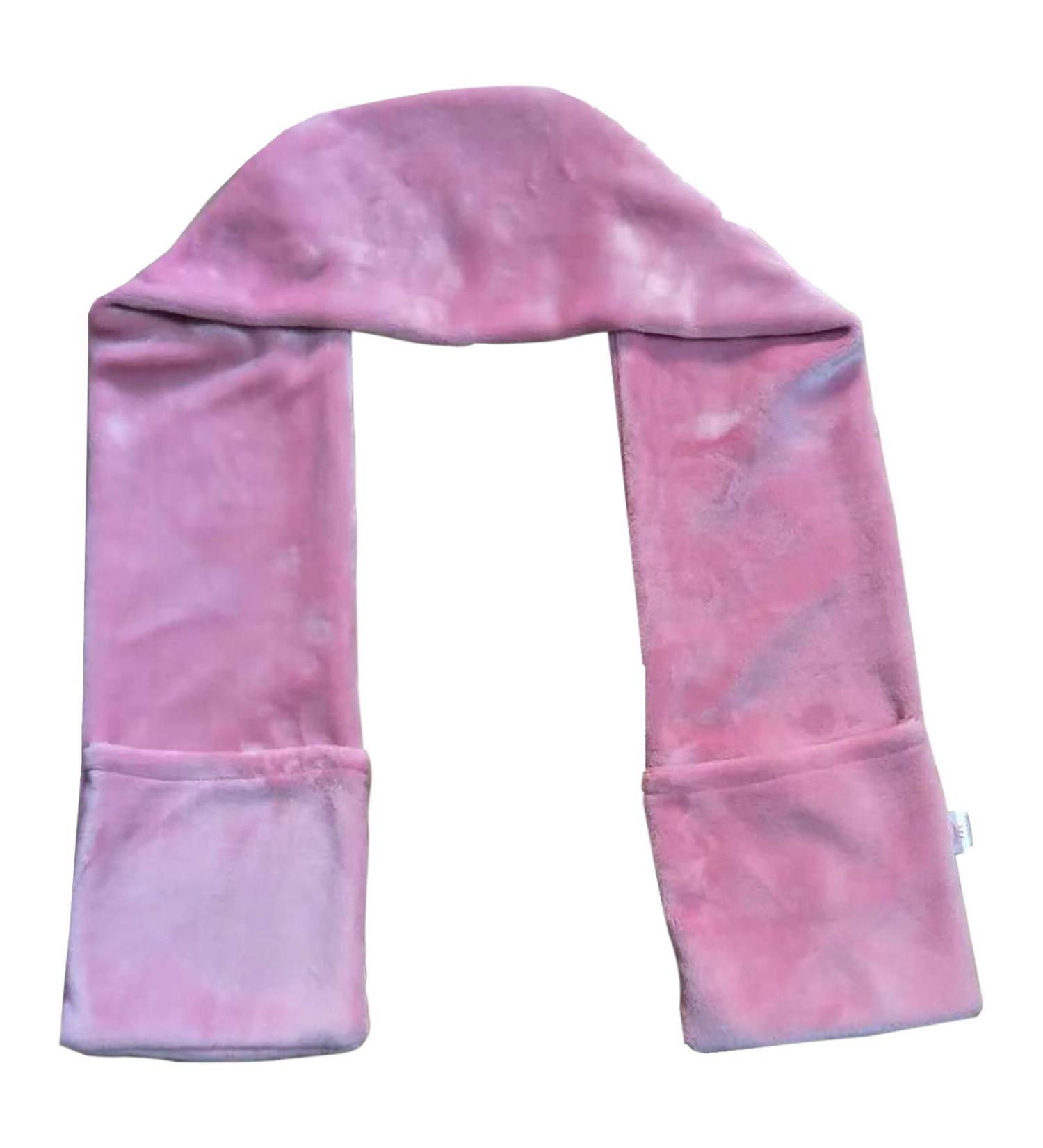 Electric Heating Scarf Intelligent Portable Heating Pad Wireless Neck Warmer For Women Heater Cordless Pink One Size