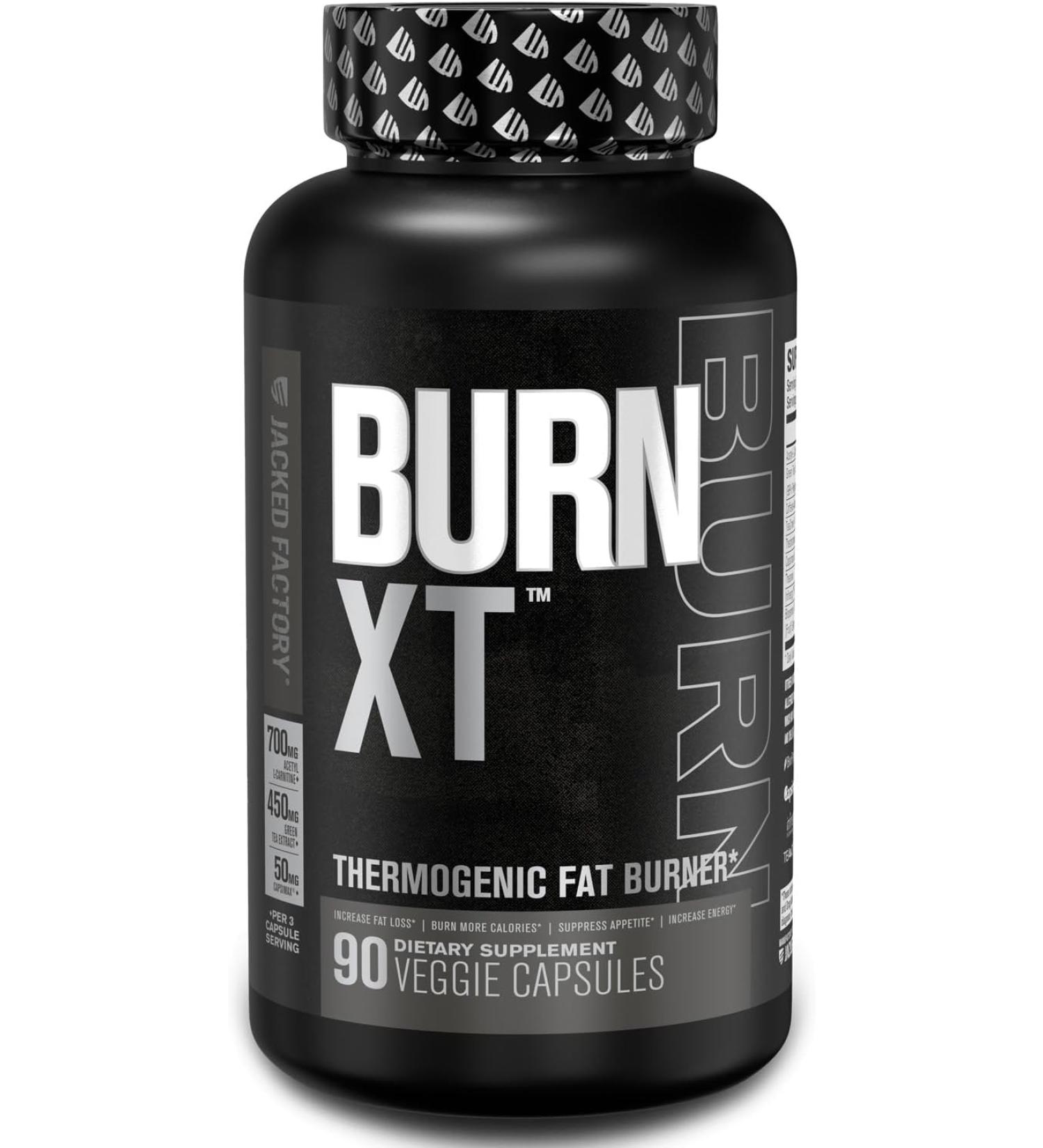 Burn XT Black Thermogenic Fat Burner - Weight Loss Supplement with Appetite Suppressant & Nootropic Energy Booster - 90 Veg Diet Pills - Buy Online on GoSupps.com
