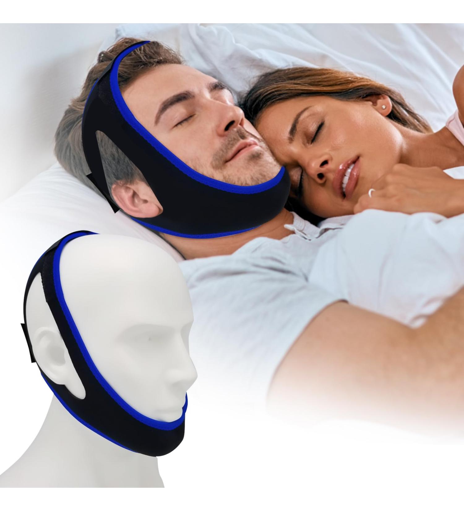 Adjustable Anti-Snoring Chin Strap for Men and Women - Keep Mouth Closed While Sleeping - Buy Online on GoSupps.com