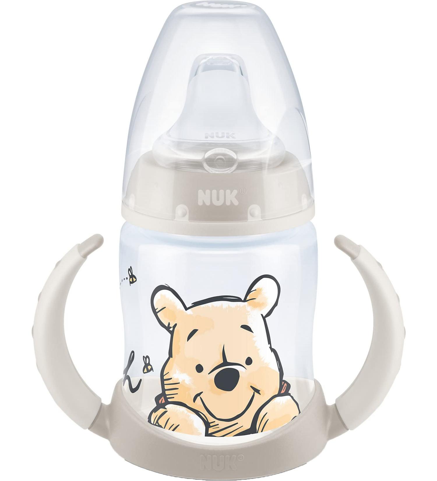 NUK First Choice+ Disney Winnie the Pooh Learning Bottle for 6-18 Months with Temperature Control 150 ml Anti-Colic Valve L