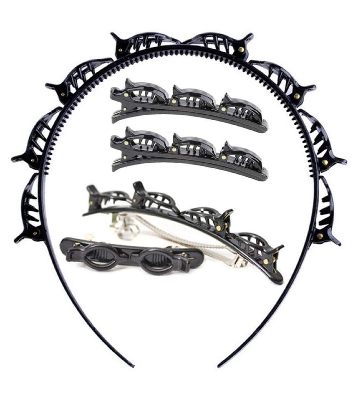 Double Bang Hairstyle Hair Needle - Fashion Double Layer Twist Band & Braiding Tool (Black Set) - Buy Online on GoSupps.com