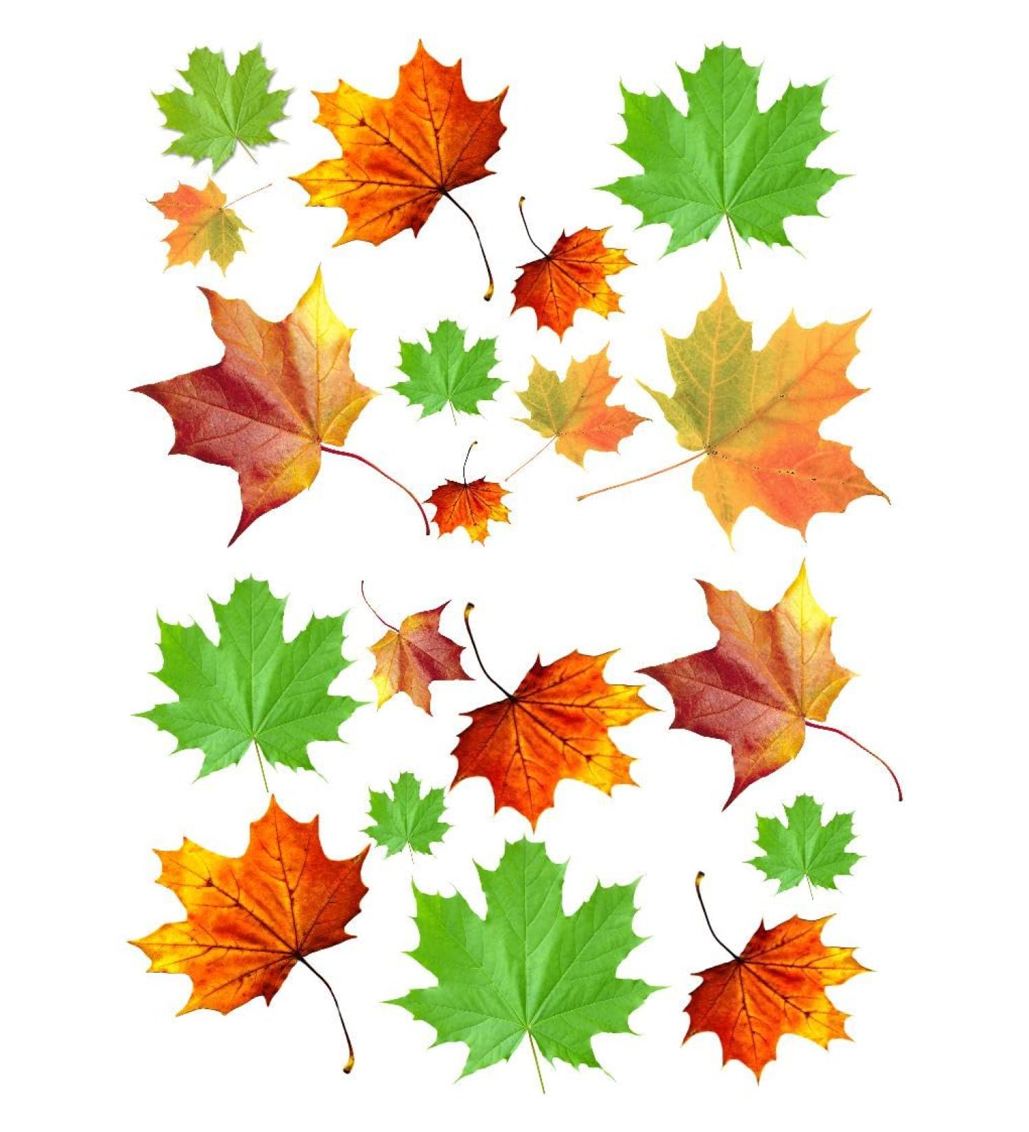 Leaves edible wafer paper cupcake cake toppers Rice Fairy Paper Decorations Party Autumn leaves leave