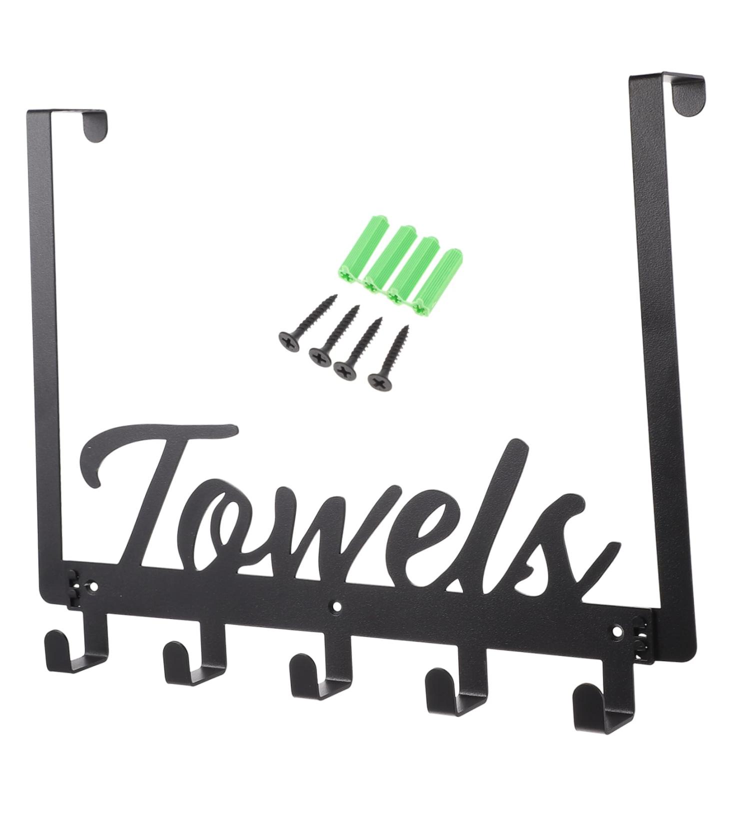 CHILDWEET Metal Cloth Hooks 1 Set Hook up Over Door Towel Rack Over The Door Towel Rack Clothing Hat Hook Bedroom Door Wall Row - Buy Online on GoSupps.com