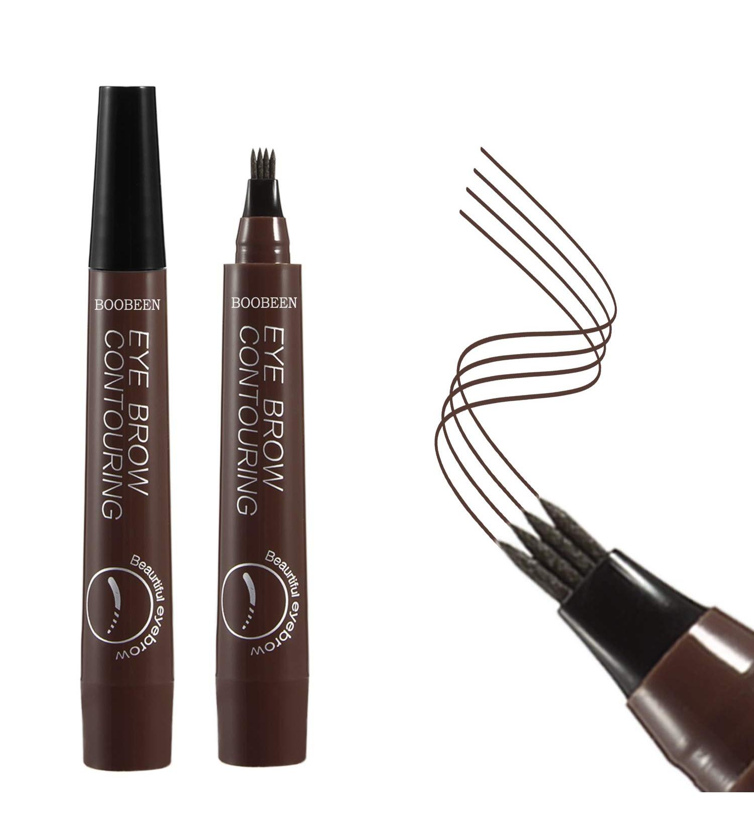 Boobeen Eyebrow Pencil - Micro Forking Spitz Applicator for Natural Dark Brown Brows | International Shipping Available - Buy Online on GoSupps.com
