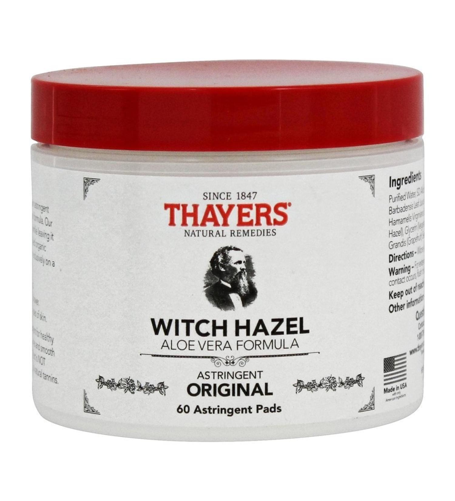 Thayer Witch Hazel Pads Original - Soothing Skin Care | Buy Internationally - Buy Online on GoSupps.com