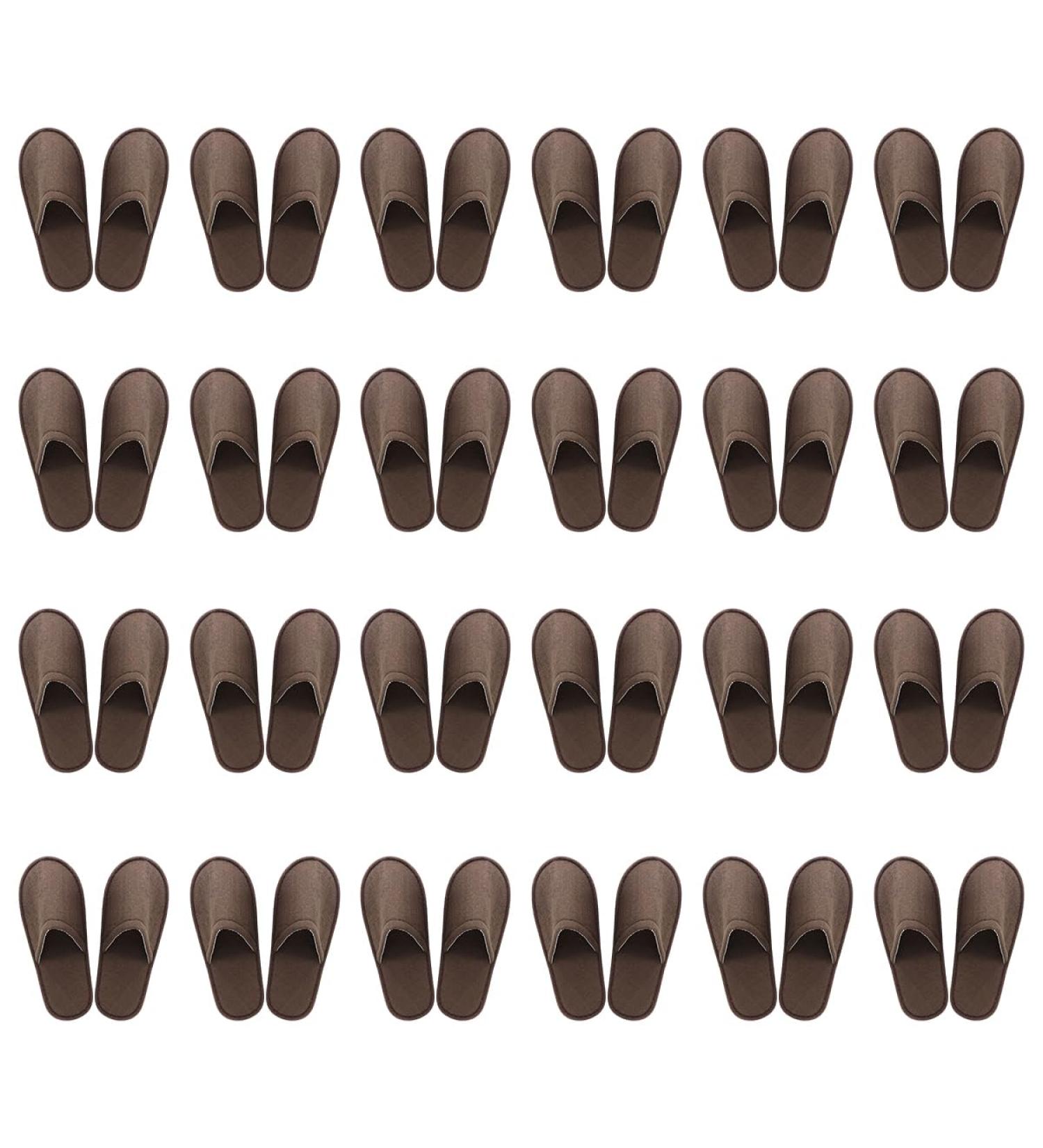 Buy KMOCEPLY 24 Pairs Unisex Closed Toe Disposable Slippers - Non-Slip House Shoes for Guests Hotels Weddings and Home Size 42 EU Coffee - Buy Online on GoSupps.com