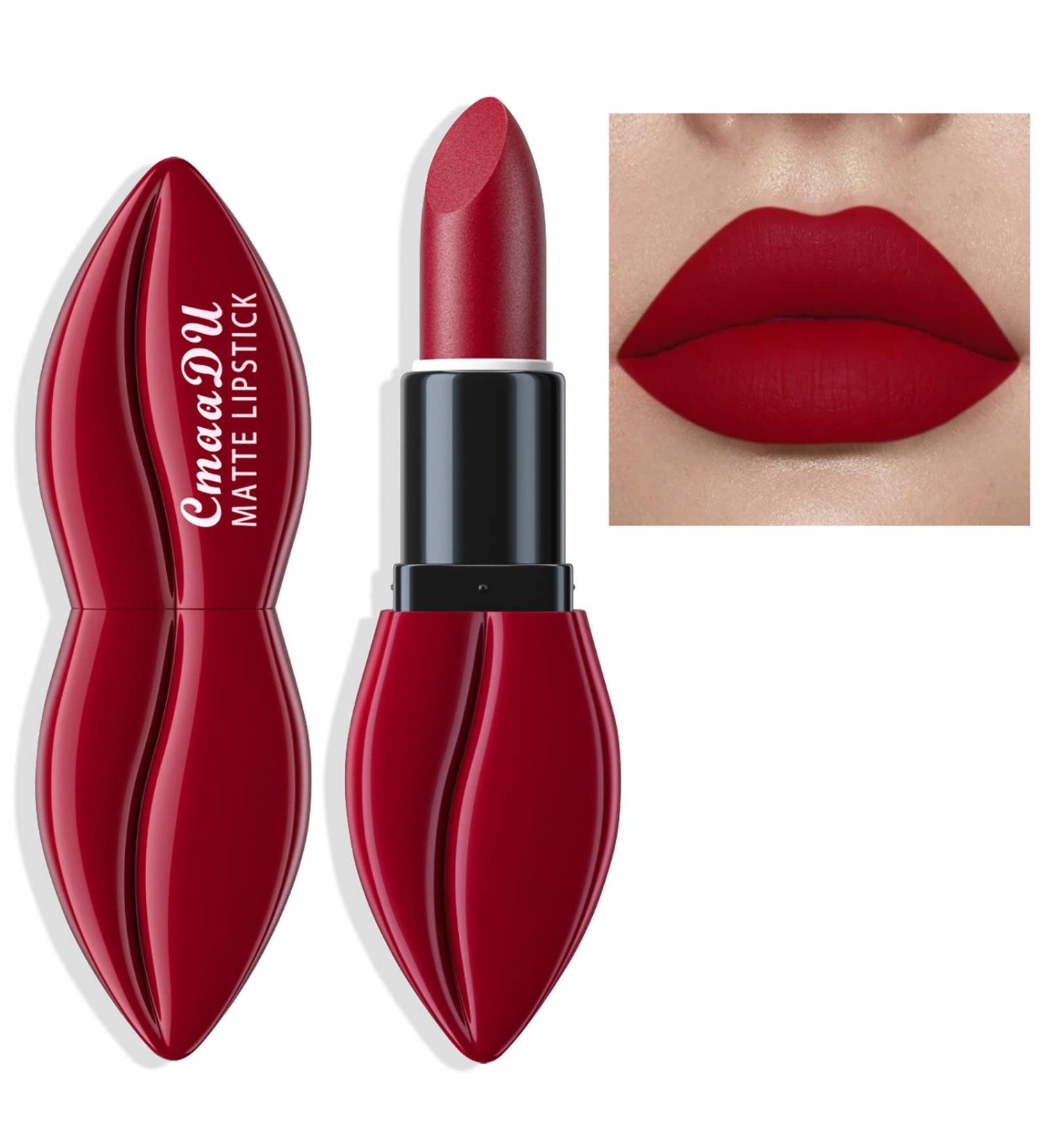 Easilydays Matte Red Lipstick - Long Lasting, Moisturizing Velvet Lipstick for Women - Smudge-Proof, High Pigmented Dark Makeup - Lip Stain & Lip Gloss (10) - Buy Online on GoSupps.com