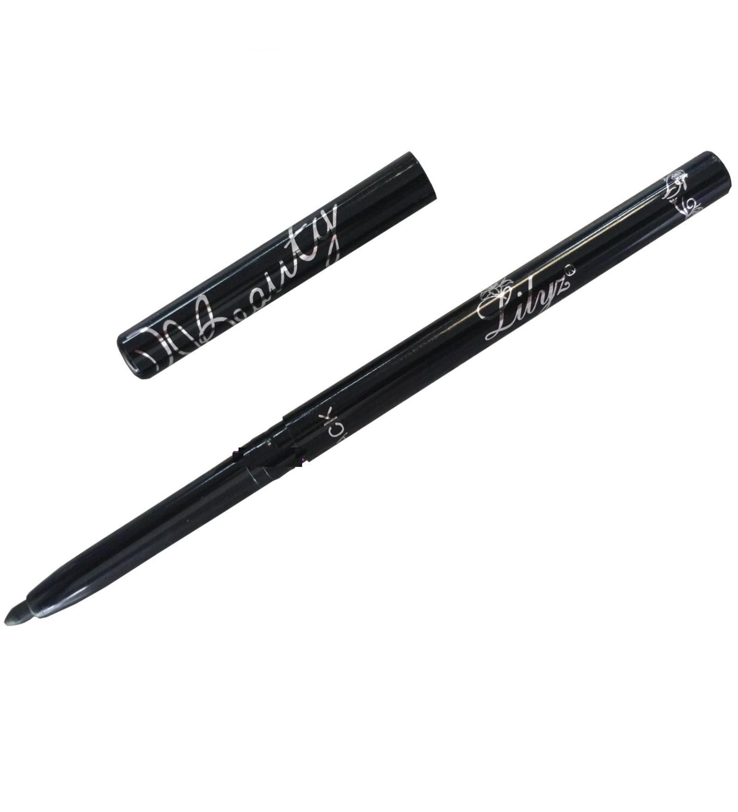 Lilyz Black Waterproof Eyeliner Pencil - Automatic - Retractable - Rotating - Black Eyeliner