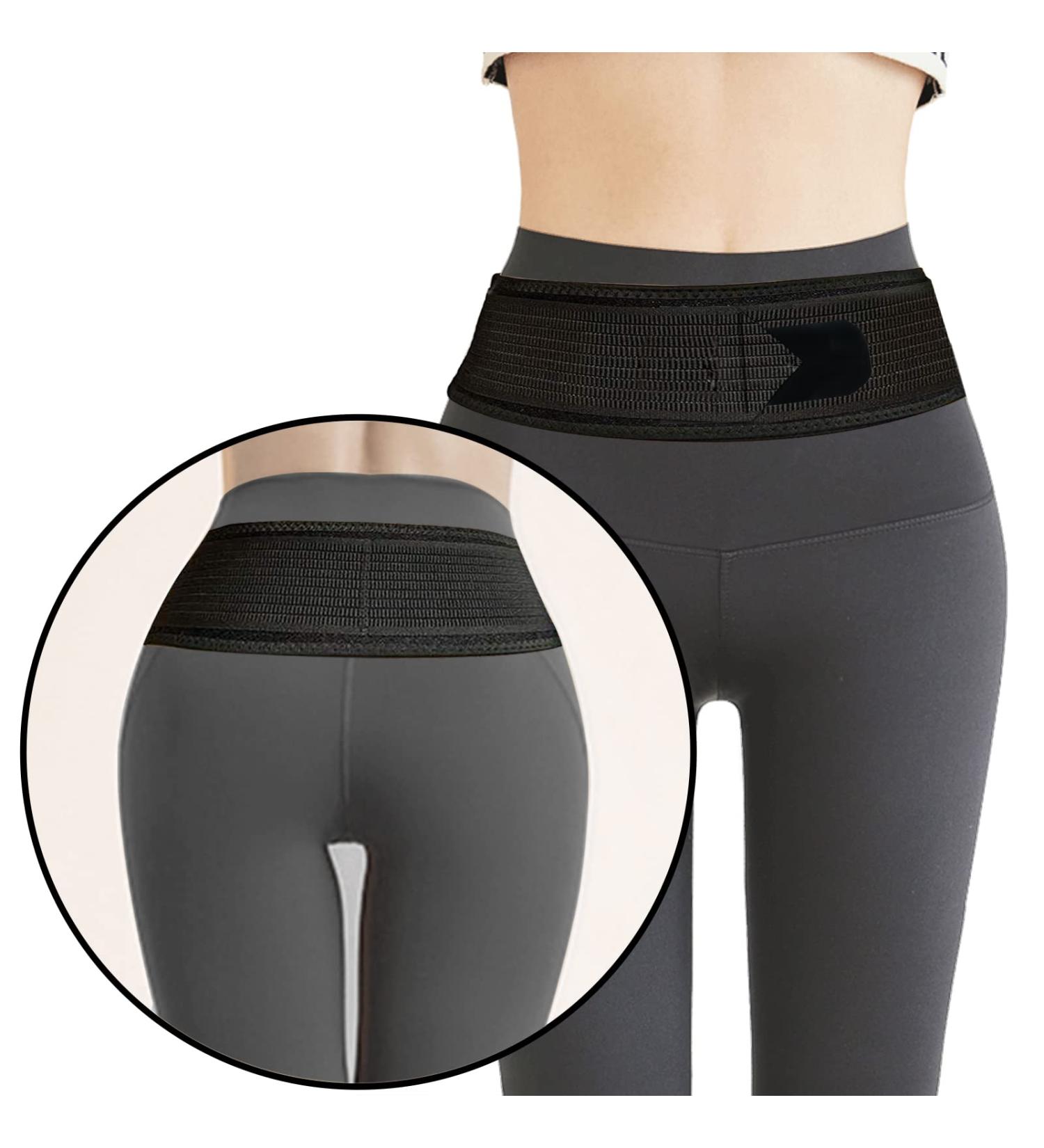 Compression Sacroiliac Hip Belt - Adjustable Lower Back Support for Pain Relief | Breathable SI Joint Brace with Elastic Straps for Women - Black - Buy Online on GoSupps.com