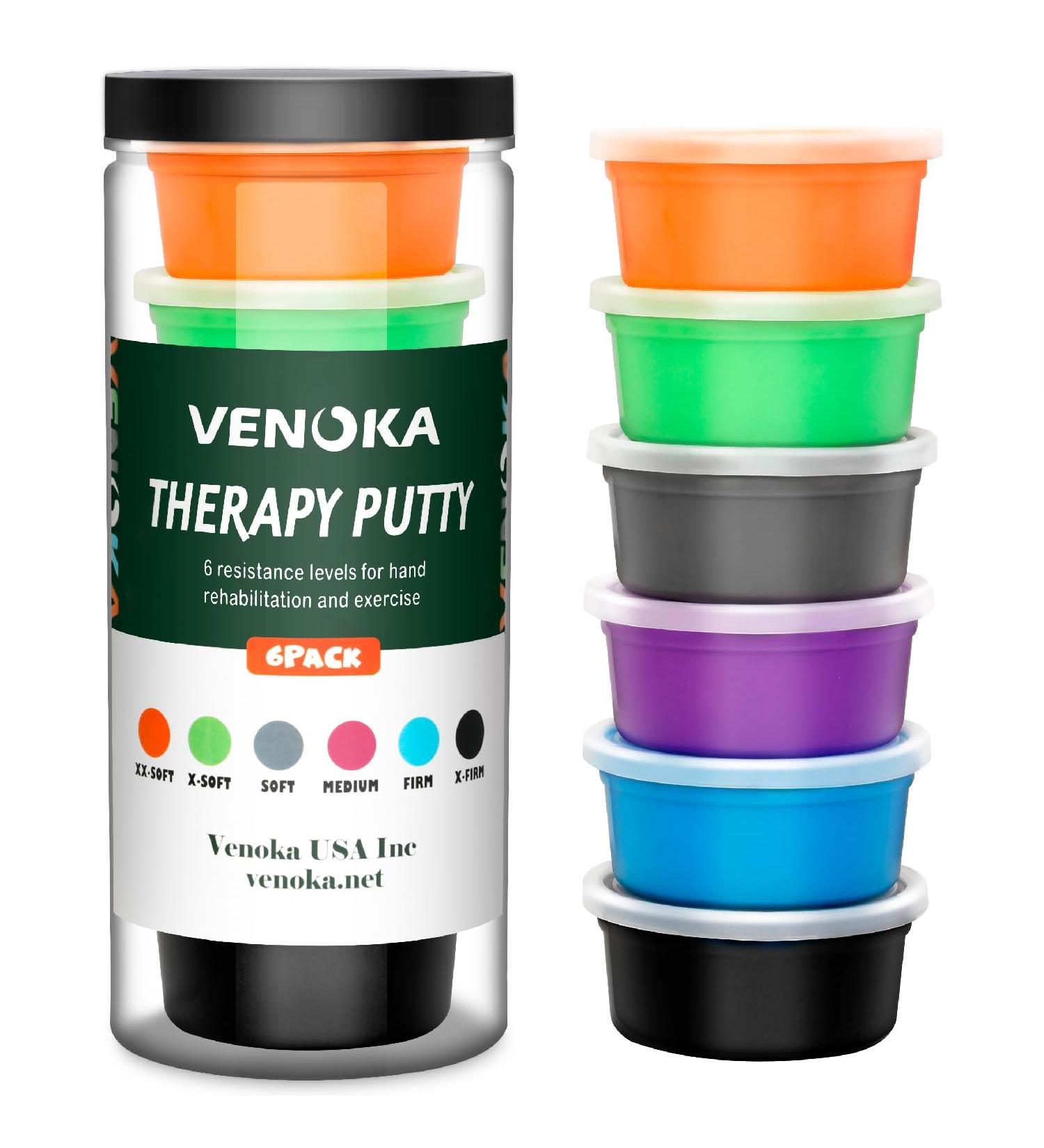 Therapy Putty for Kids & Adults - Stress Relief & Hand Therapy Kit - 6 Strengths | 3 oz Each - Ideal for Rehabilitation & Exercise - Buy Online on GoSupps.com