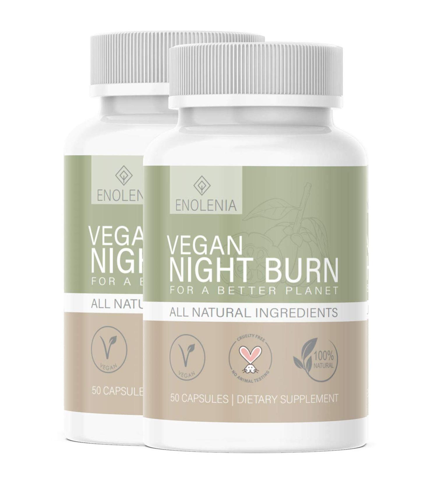 Buy Enolenia Night F-Burn Capsules - Vegan Garcinia Cambogia - Fast Acting - 60 Capsules - Premium Quality from Germany - Ideal for Men & Women - Buy Online on GoSupps.com