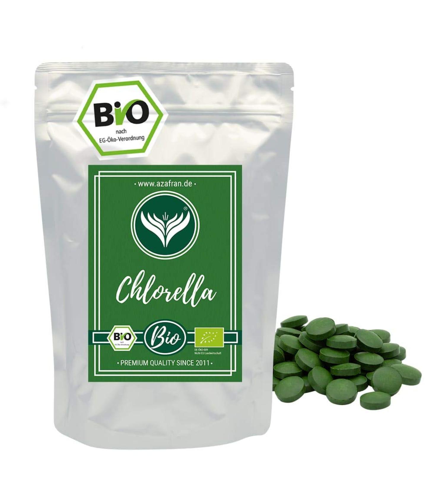 Buy Azafran ORGANIC Chlorella Algae Tablets 500g - Premium Superfood Fast International Shipping - Buy Online on GoSupps.com