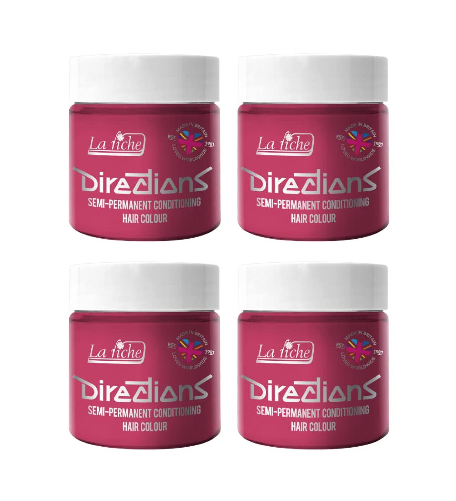 La Riche Directions Semi-Permanent Hair Color 100 ml Jar 4 Pack (Flamingo Pink) Flamingo Pink 100 ml (Pack of 4)