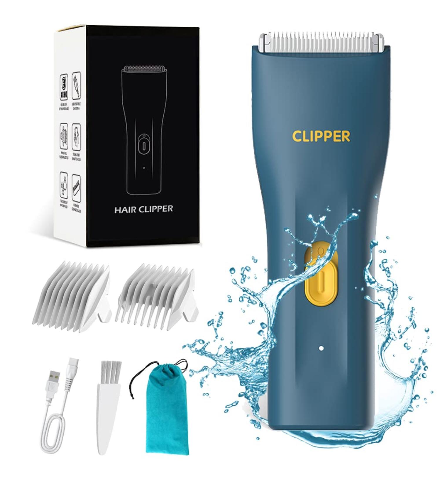 Favrison Mini Body Hair Cutter for Men & Women - Waterproof Hair Clipper for Forearm Chest & More - Quiet & Versatile (Dark Green) - Buy Online on GoSupps.com