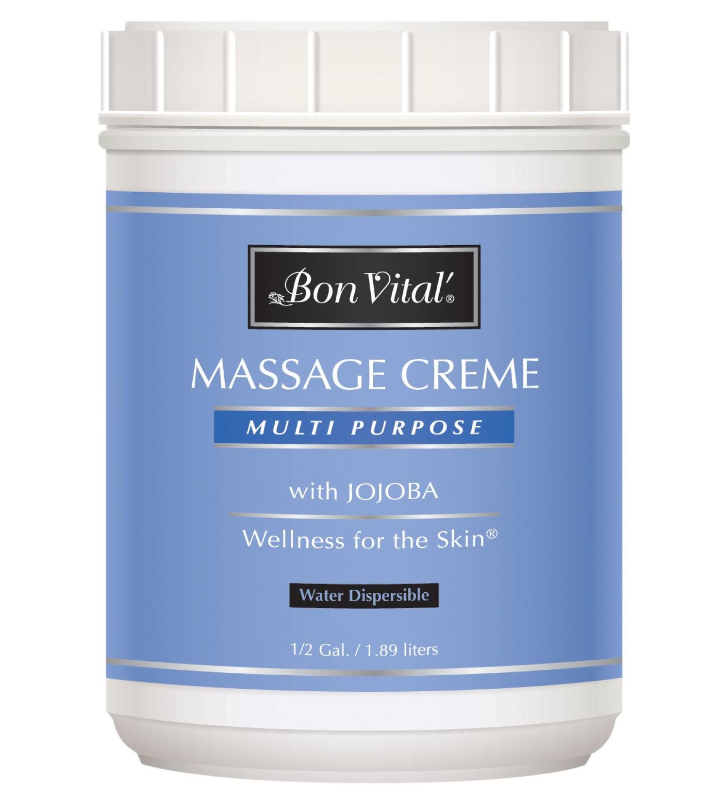 Bon Vital' Multi-Purpose Massage Cr me with Aloe Vera - 1/2 Gallon Jar - Buy Online on GoSupps.com
