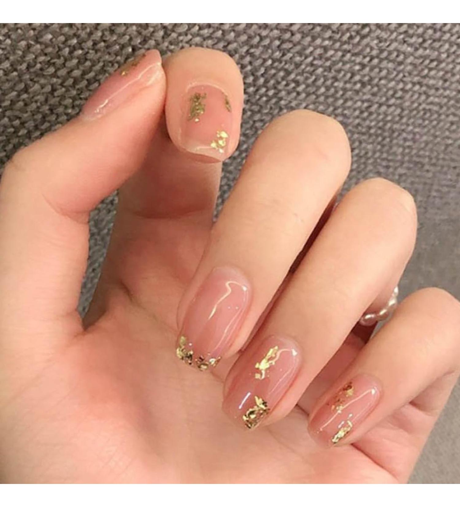 Buy Vatocu Shiny French Short Artificial Nails - Pink Ballerina Bling Acrylic Full Cover (24 Pieces) - Press-on Nails for Women & Girls - International Shipping Available - Buy Online on GoSupps.com