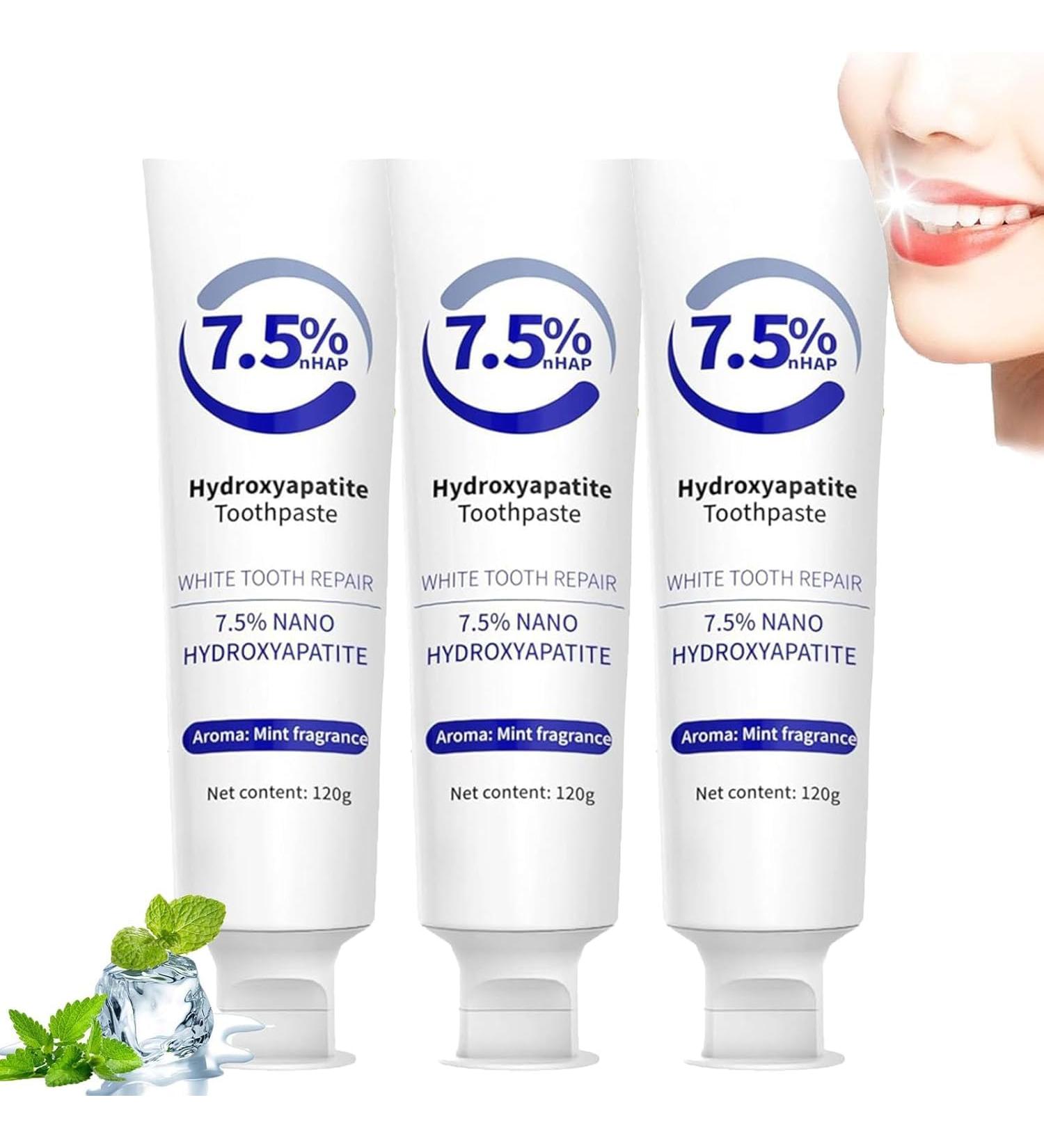 IAEXUOQC 7.5% Hydroxyapatite Toothpaste Hydroxyapatite Enamel Repair Toothpaste Repair and Protect Toothpaste Long-lasting Fresh Breath for Enamel Protection - Buy Online on GoSupps.com