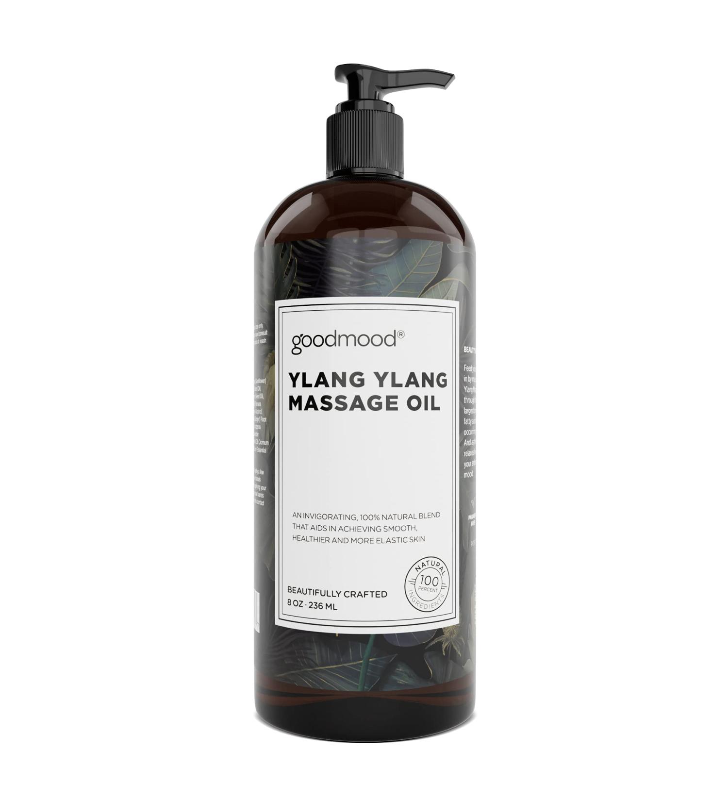 GoodMood Ylang Ylang Massage Oil - Aromatherapy & Sensual Delights for Couples - Perfect for Massage Therapy - Shop Internationally - Buy Online on GoSupps.com