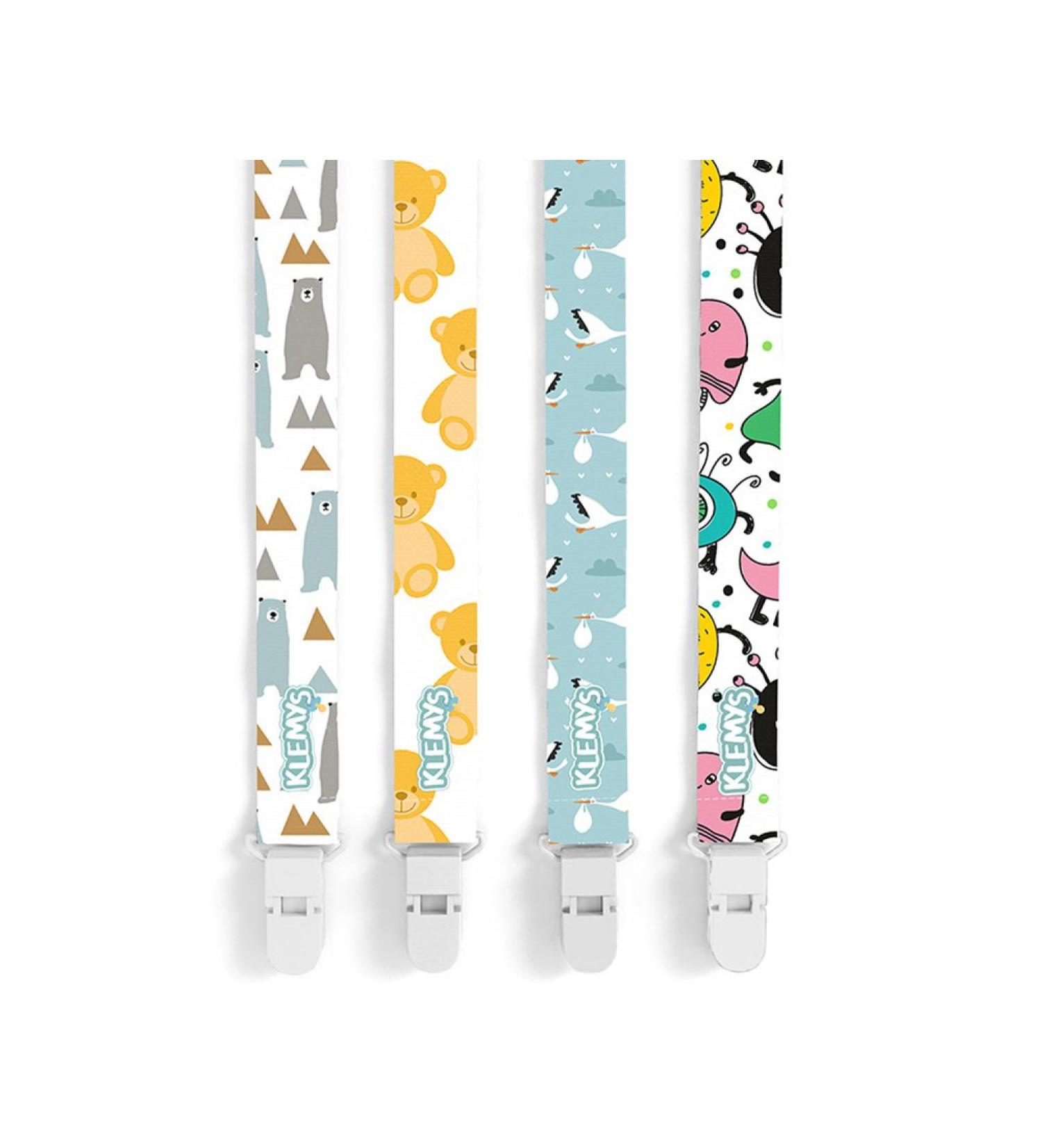 Klemys Baby Pacifier Clips 4 Pack Binky Paci Holder and Leash Unisex for Boys and Girls Fits for Most Pacifier Binkie Styles & Baby Teethers & Toys and Gift Universal Fit - Buy Online on GoSupps.com