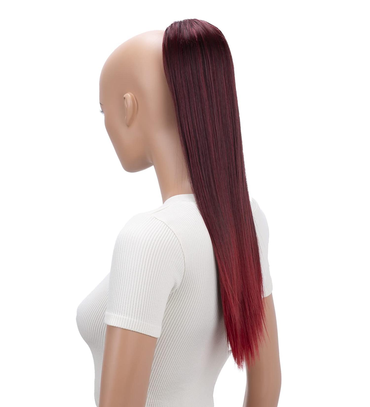 CASHIA 22 Straight Red Mix Ponytail Extension - Heat-Resistant Synthetic Fiber - Red Mix #2T113A PH523 - Buy Online on GoSupps.com